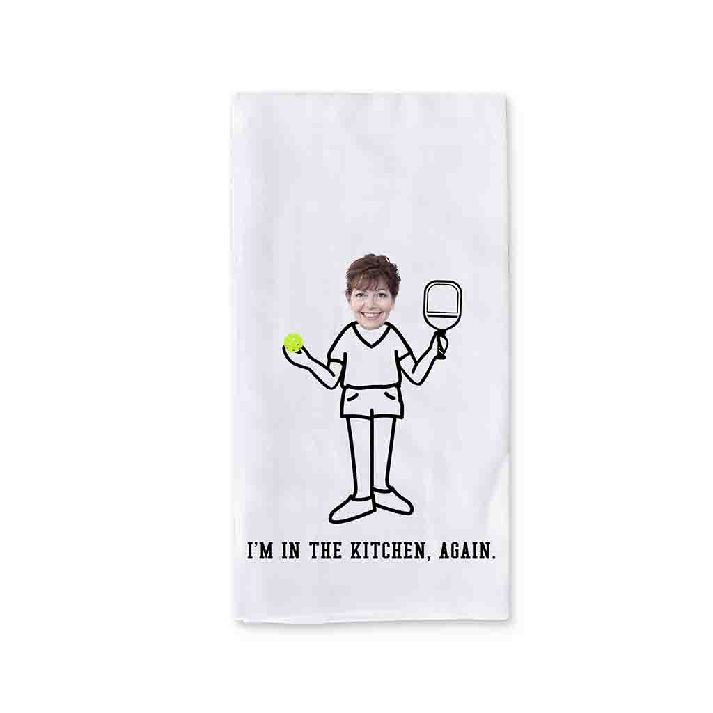 2 Pc Custom Kitchen Towel Set for the Pickleball Player