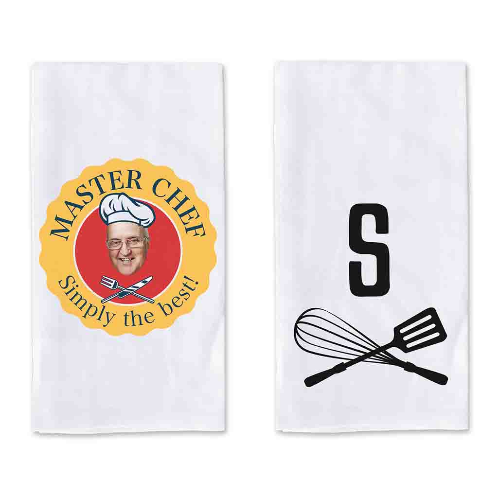 2 Piece Custom Photo Dish Towel Set for the Gourmet Cook