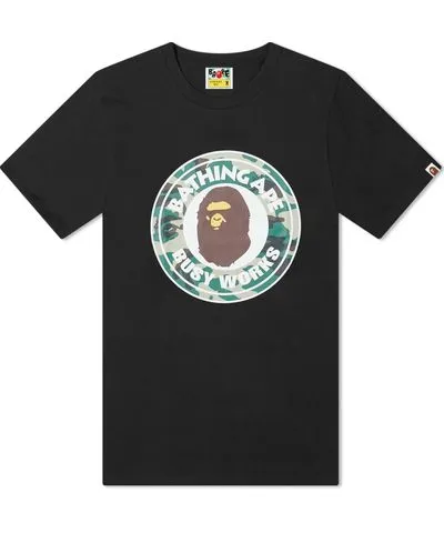 A Bathing Ape Men's Woodland Camo Busy Works T-Shirt