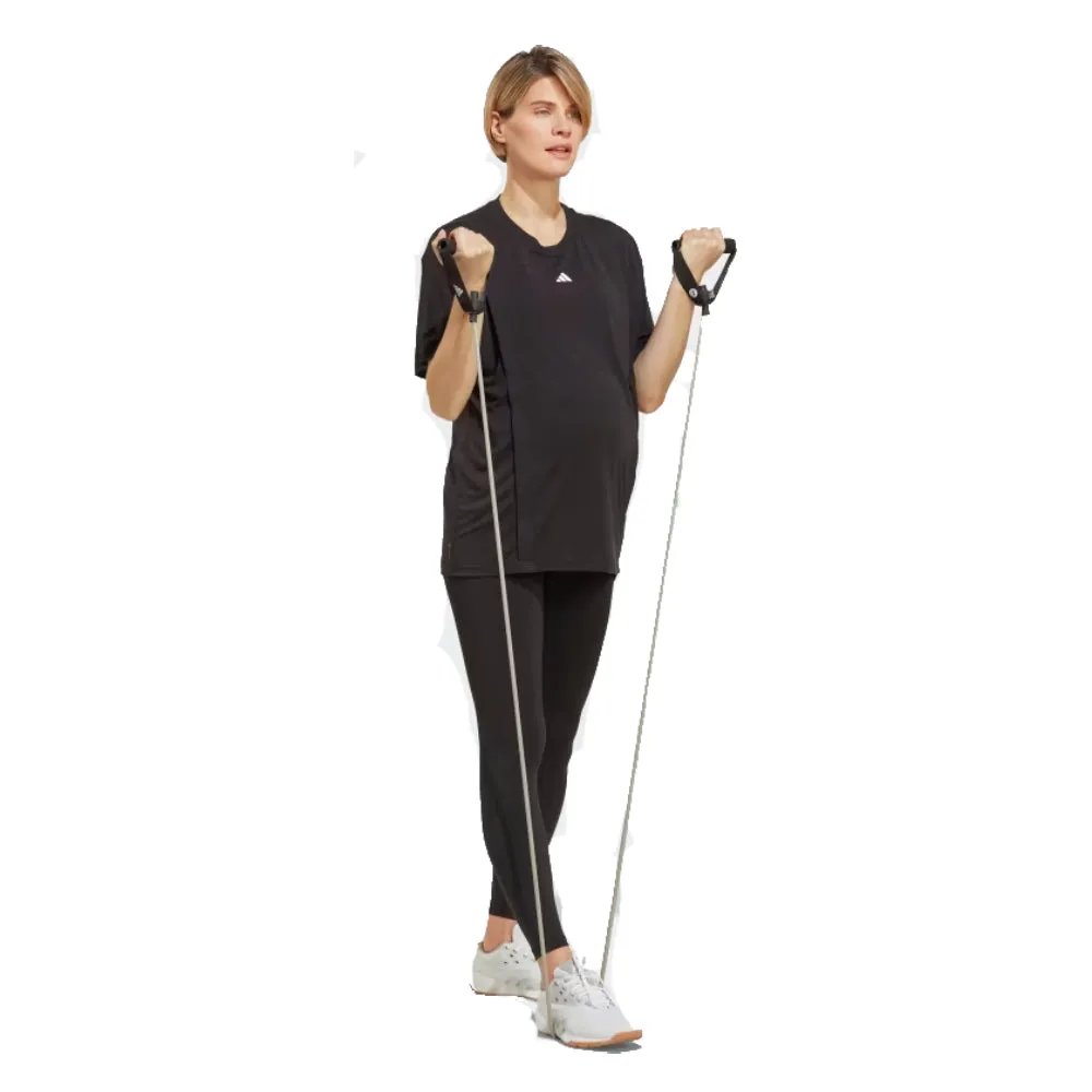 Adidas Women's Aeroready Train Essentials Nursing Maternity Tee(Black/White)