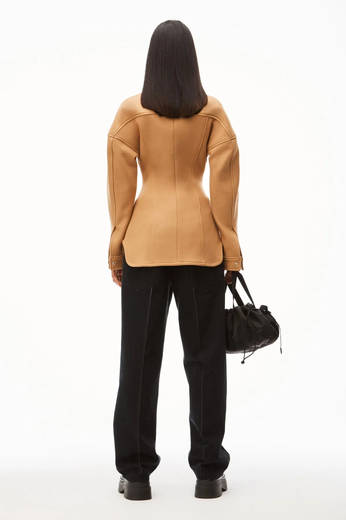 Alexander Wang Drop Shoulder Wool Shirt - Camel