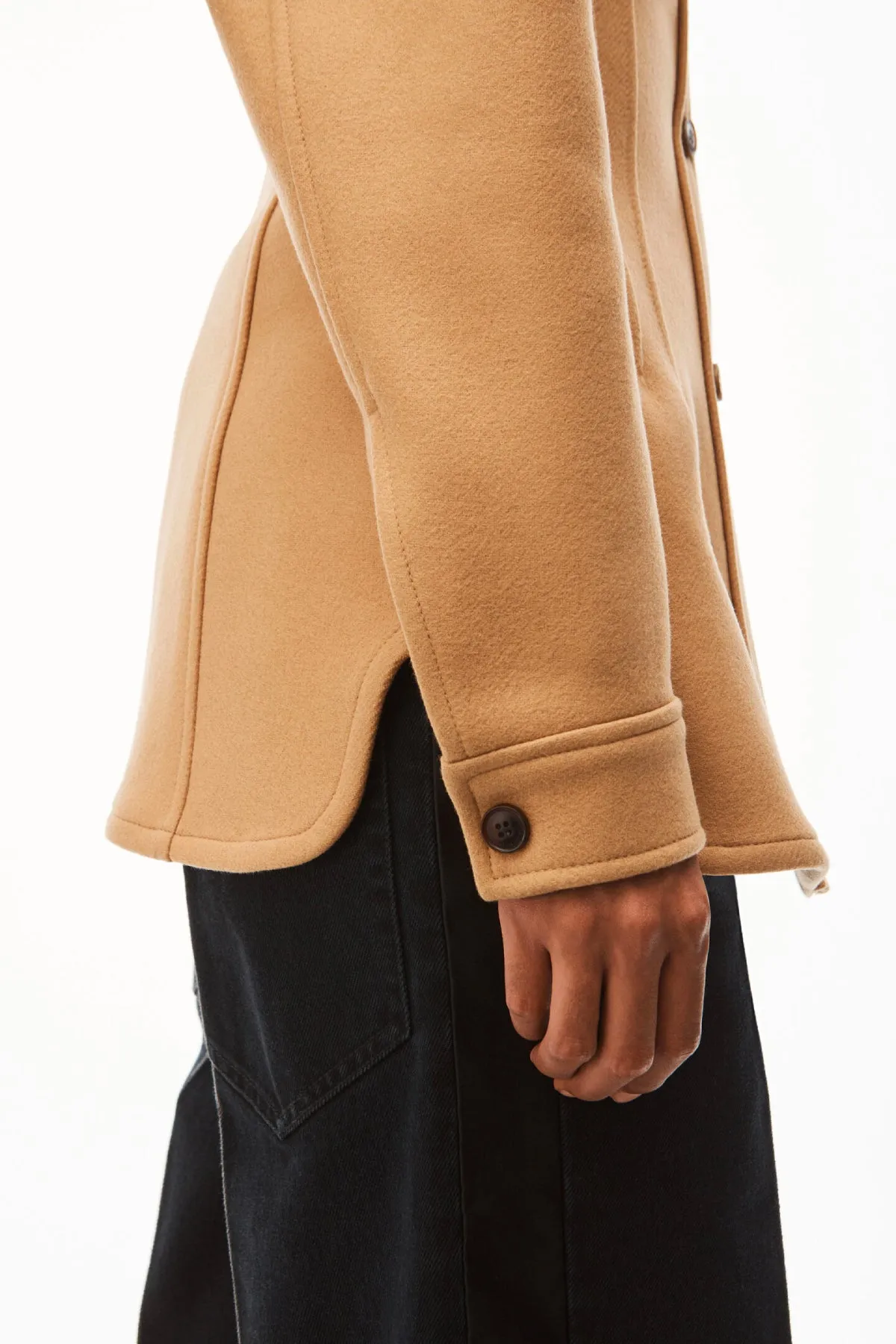 Alexander Wang Drop Shoulder Wool Shirt - Camel