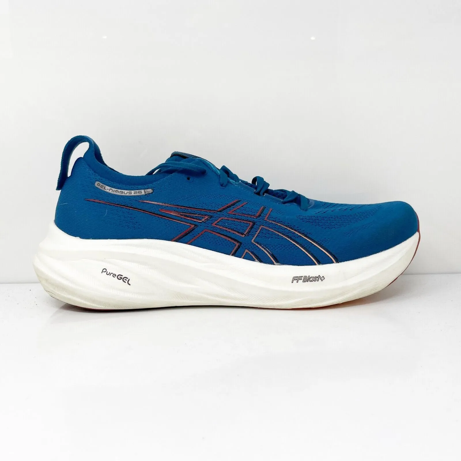 Asics Mens Gel Nimbus 26 1011B794 Blue Running Shoes Sneakers Size 12.5