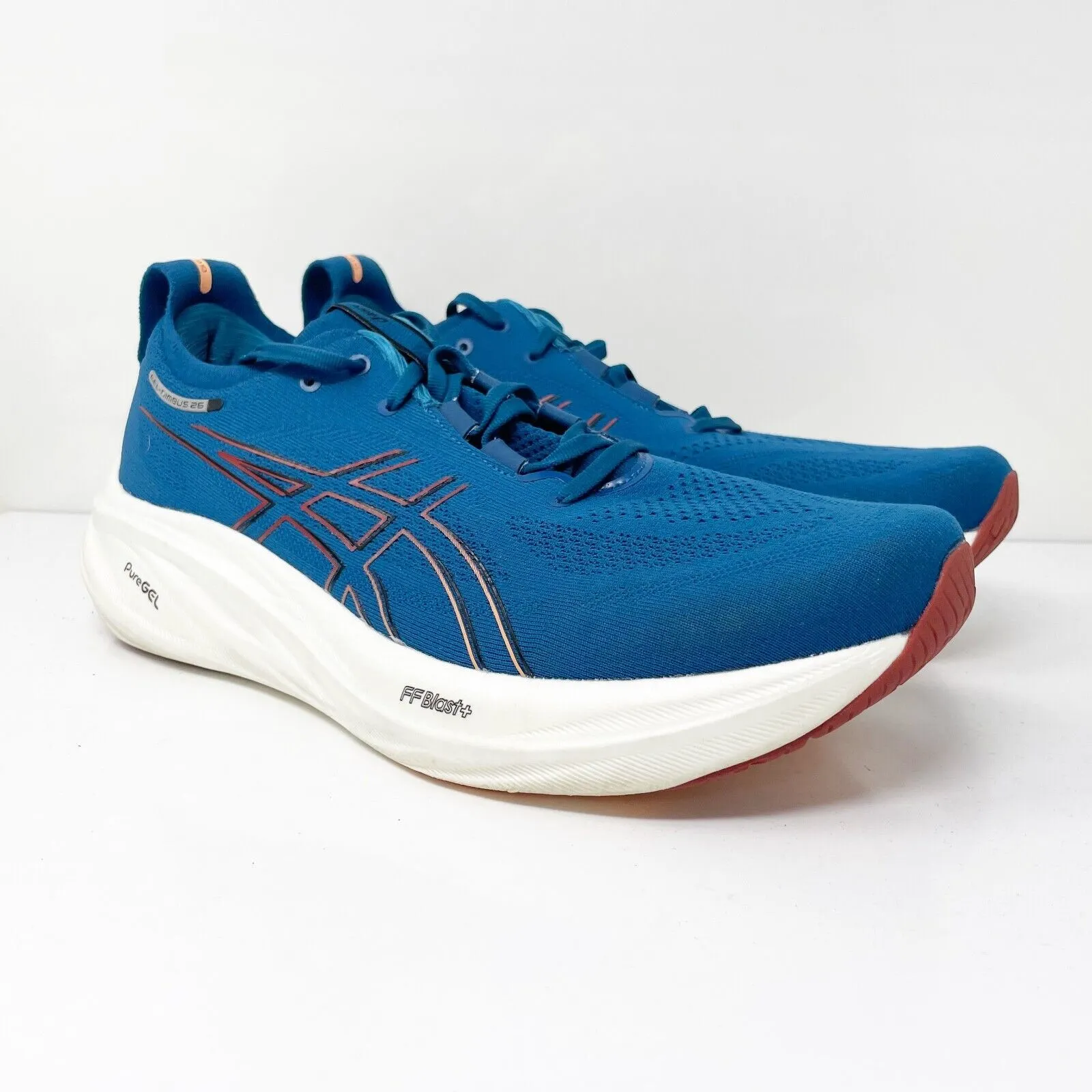 Asics Mens Gel Nimbus 26 1011B794 Blue Running Shoes Sneakers Size 12.5