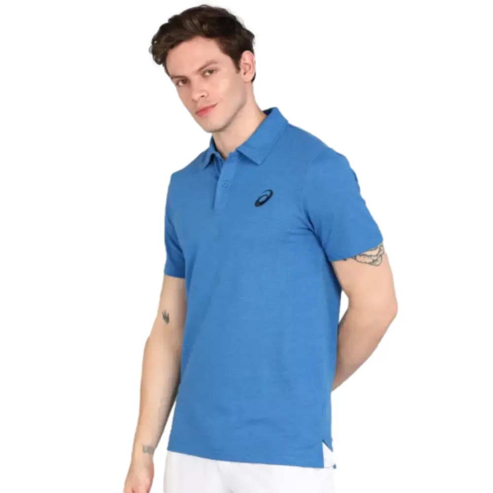 ASICS Men's Heather Polo Top (Lake Drive Heather)