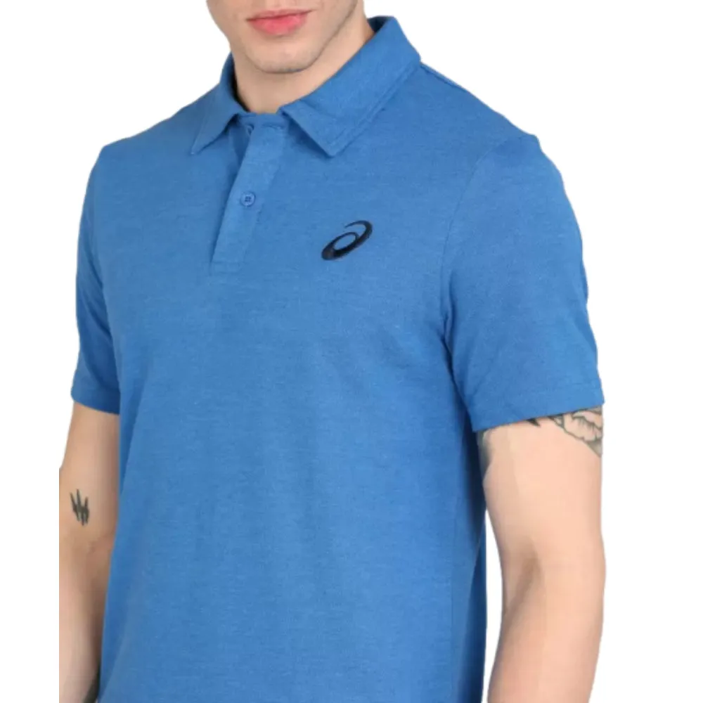 ASICS Men's Heather Polo Top (Lake Drive Heather)