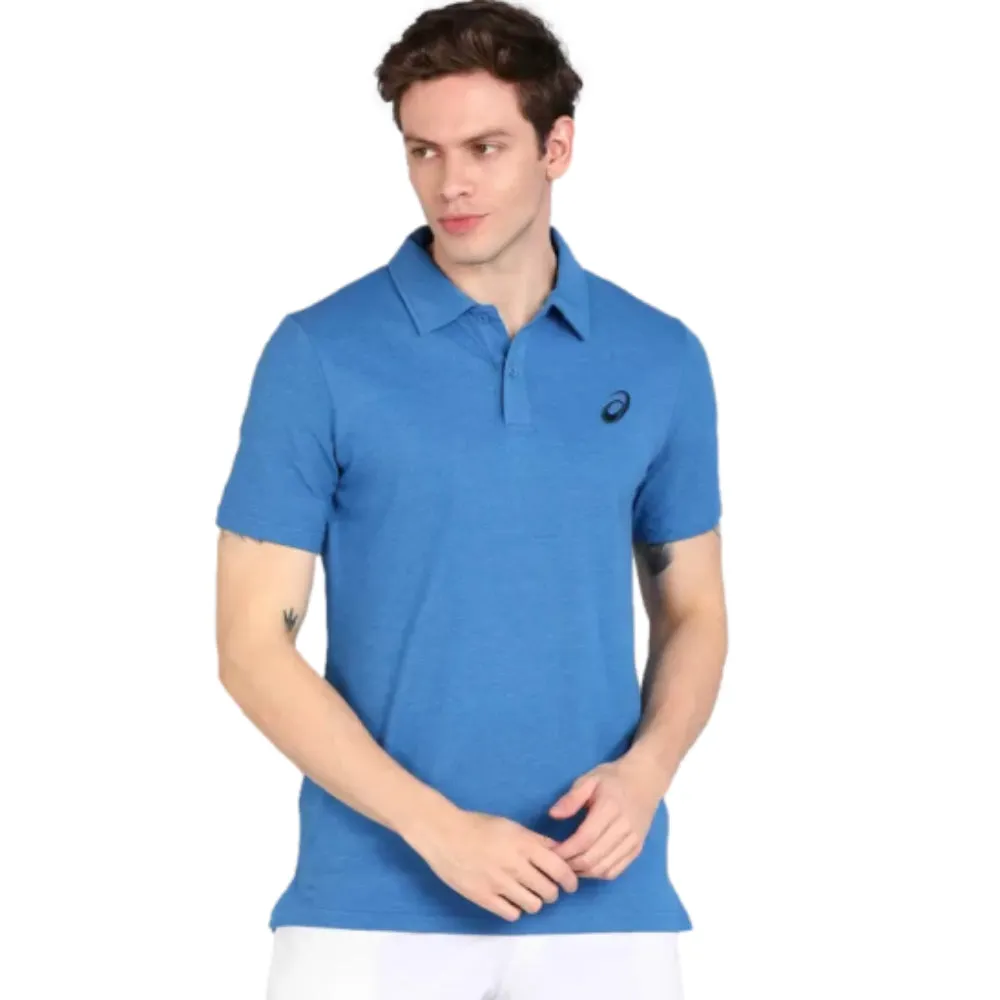 ASICS Men's Heather Polo Top (Lake Drive Heather)