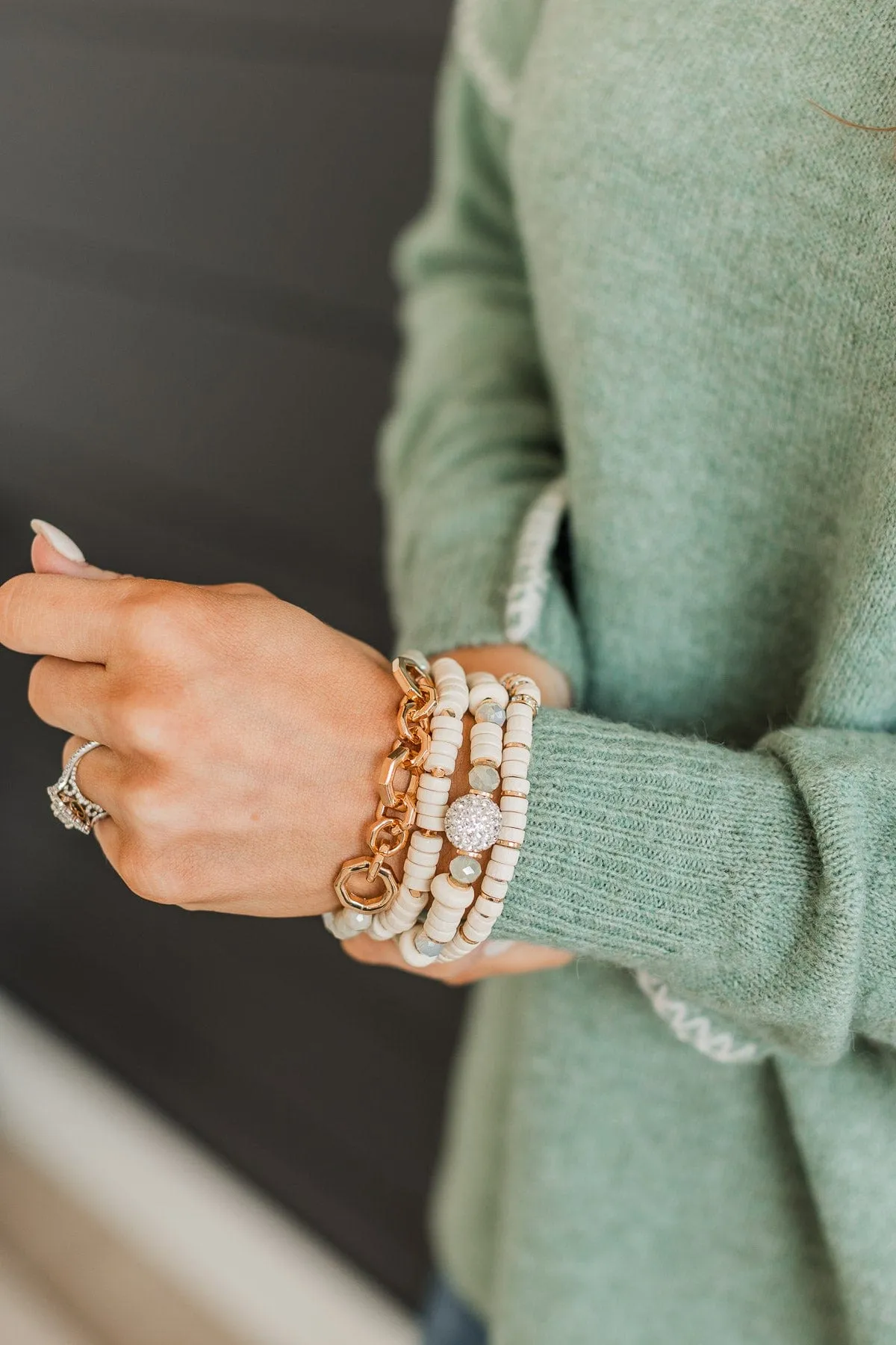 Back For More Stackable Bracelet Set- Ivory