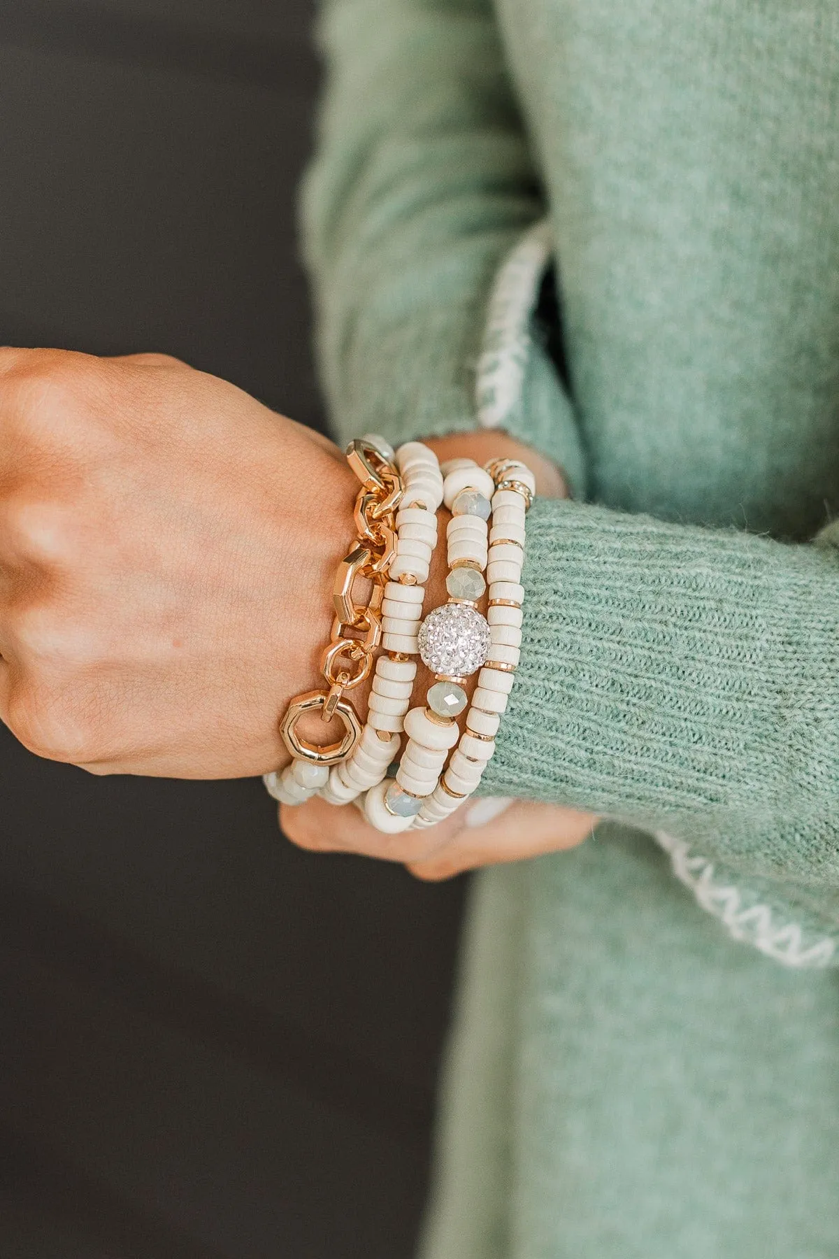 Back For More Stackable Bracelet Set- Ivory