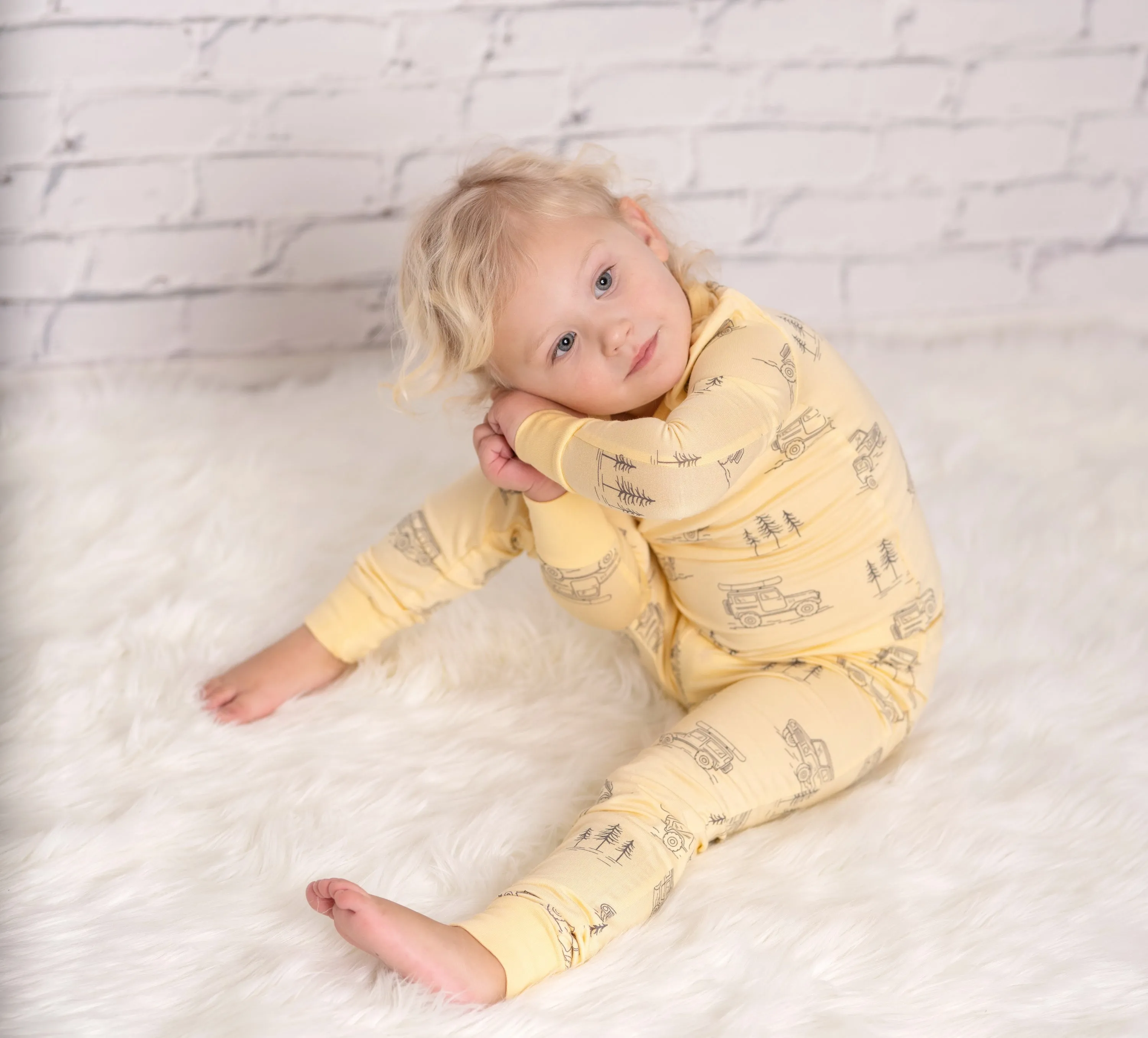 Bamboo Long Sleeve Pajama Set (Off Road Print)