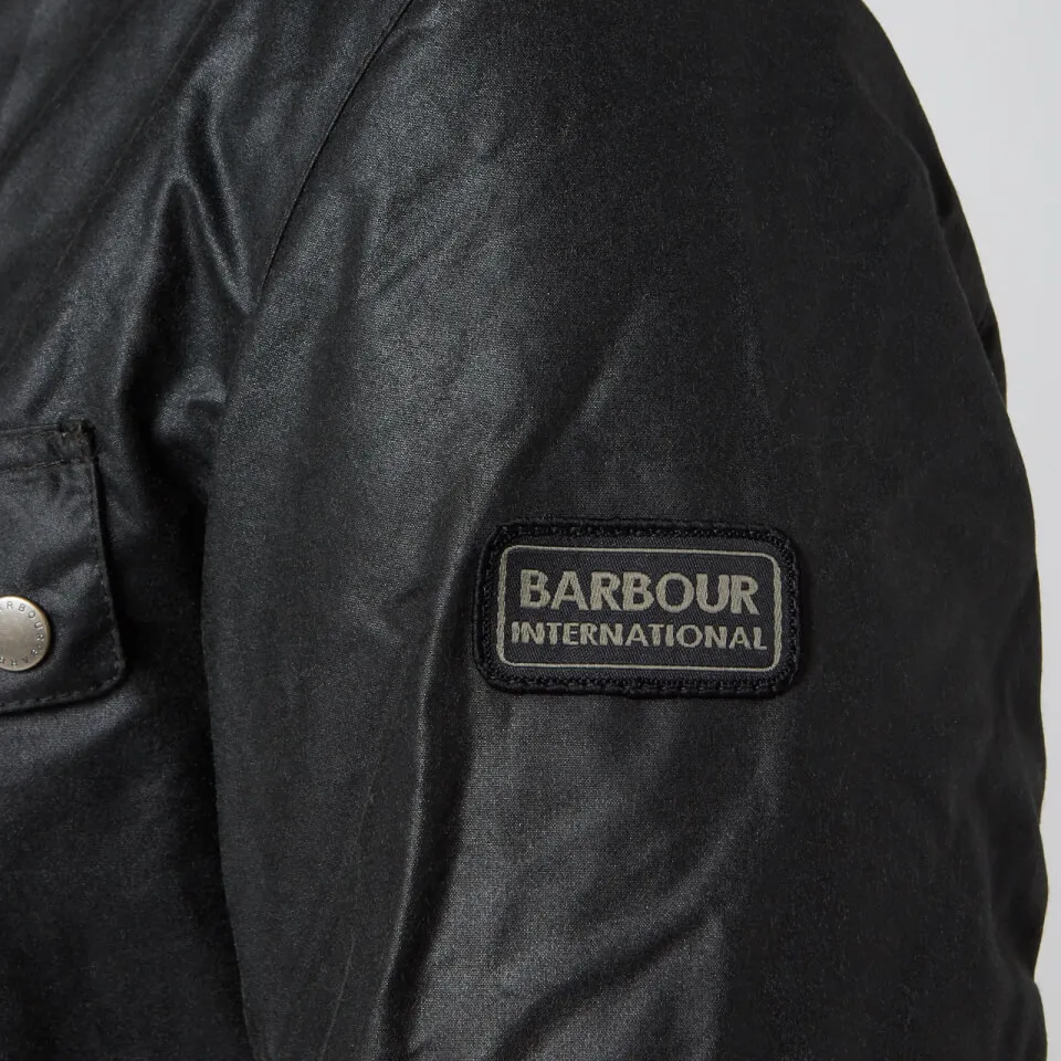 Barbour International Men's Duke Wax Jacket - Navy - S | Coggles