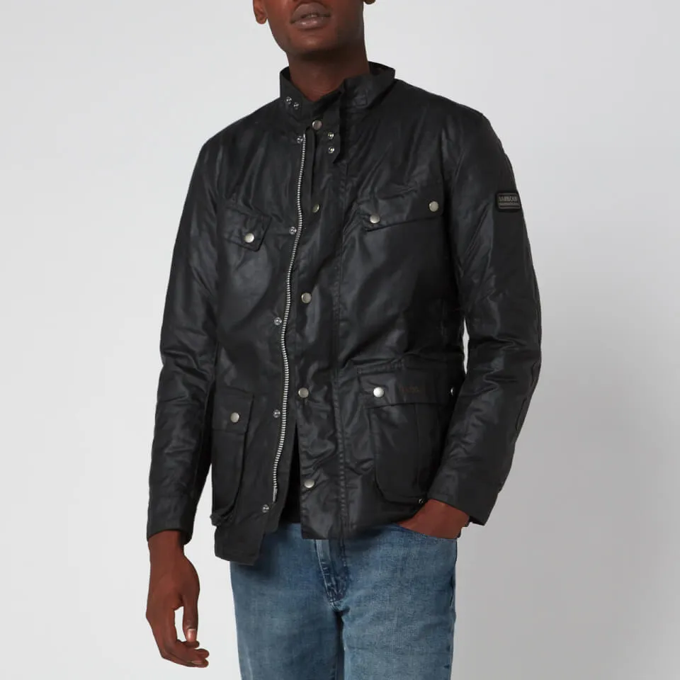 Barbour International Men's Duke Wax Jacket - Navy - S | Coggles