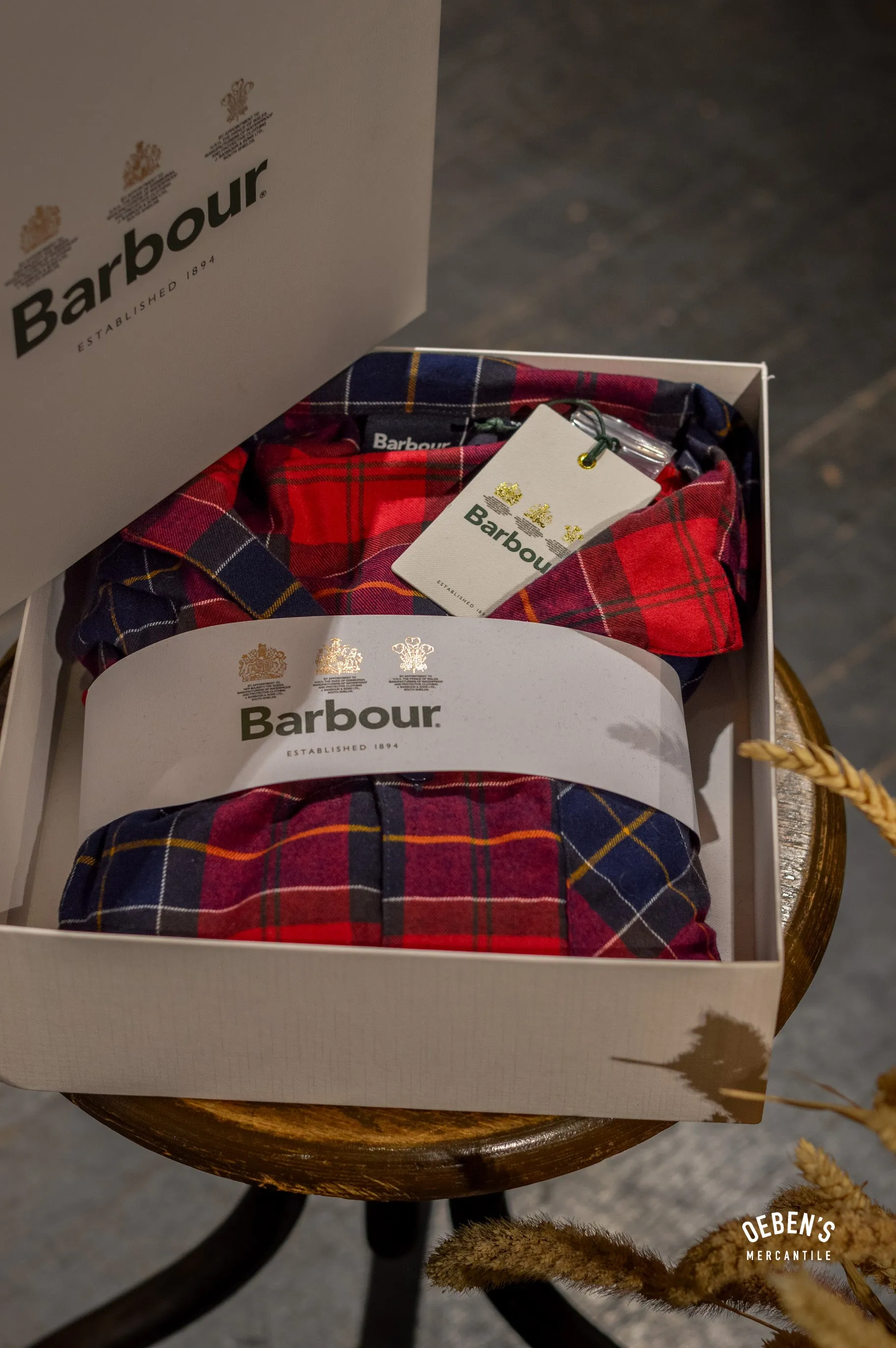 Barbour Men's pyjama's RE52 Large Red Tartan