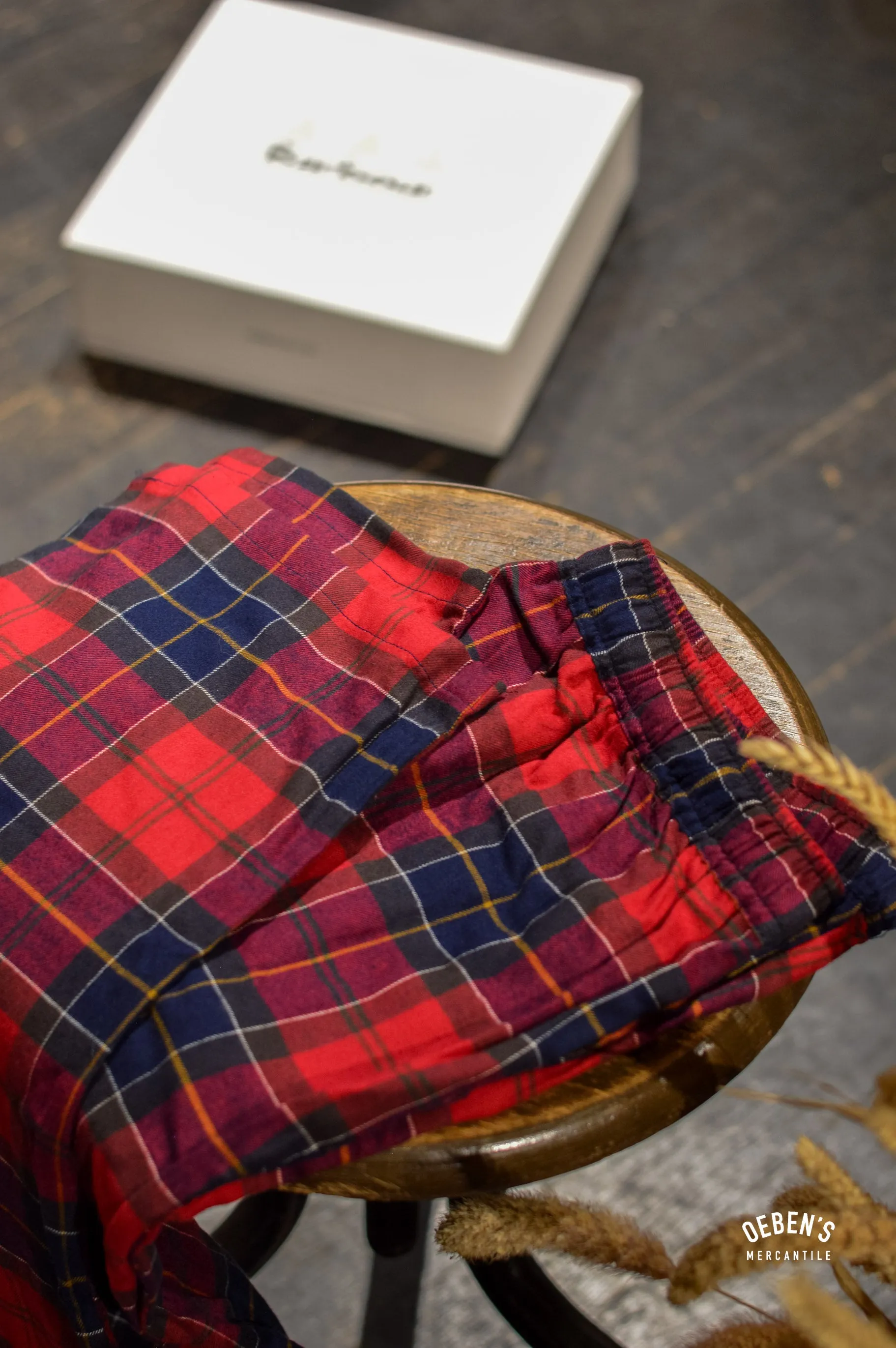 Barbour Men's pyjama's RE52 Large Red Tartan