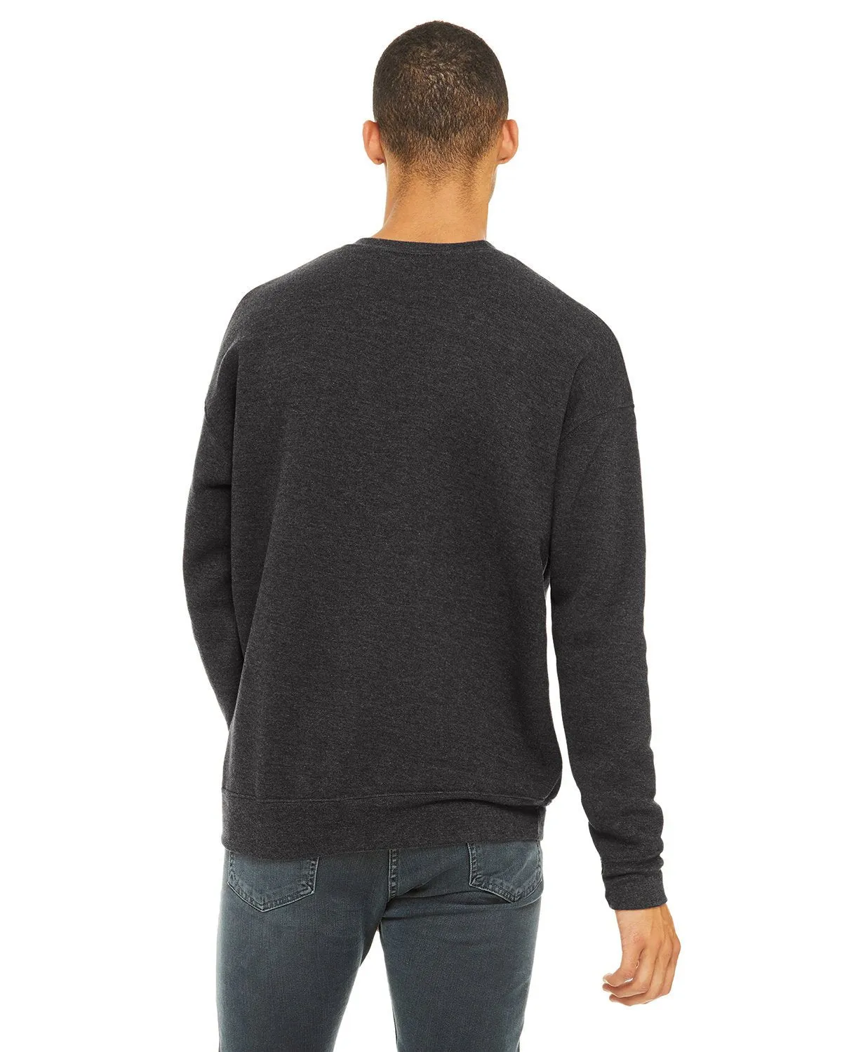 Bella + Canvas Unisex Drop Shoulder Fleece 3945 Dark Gry Heather