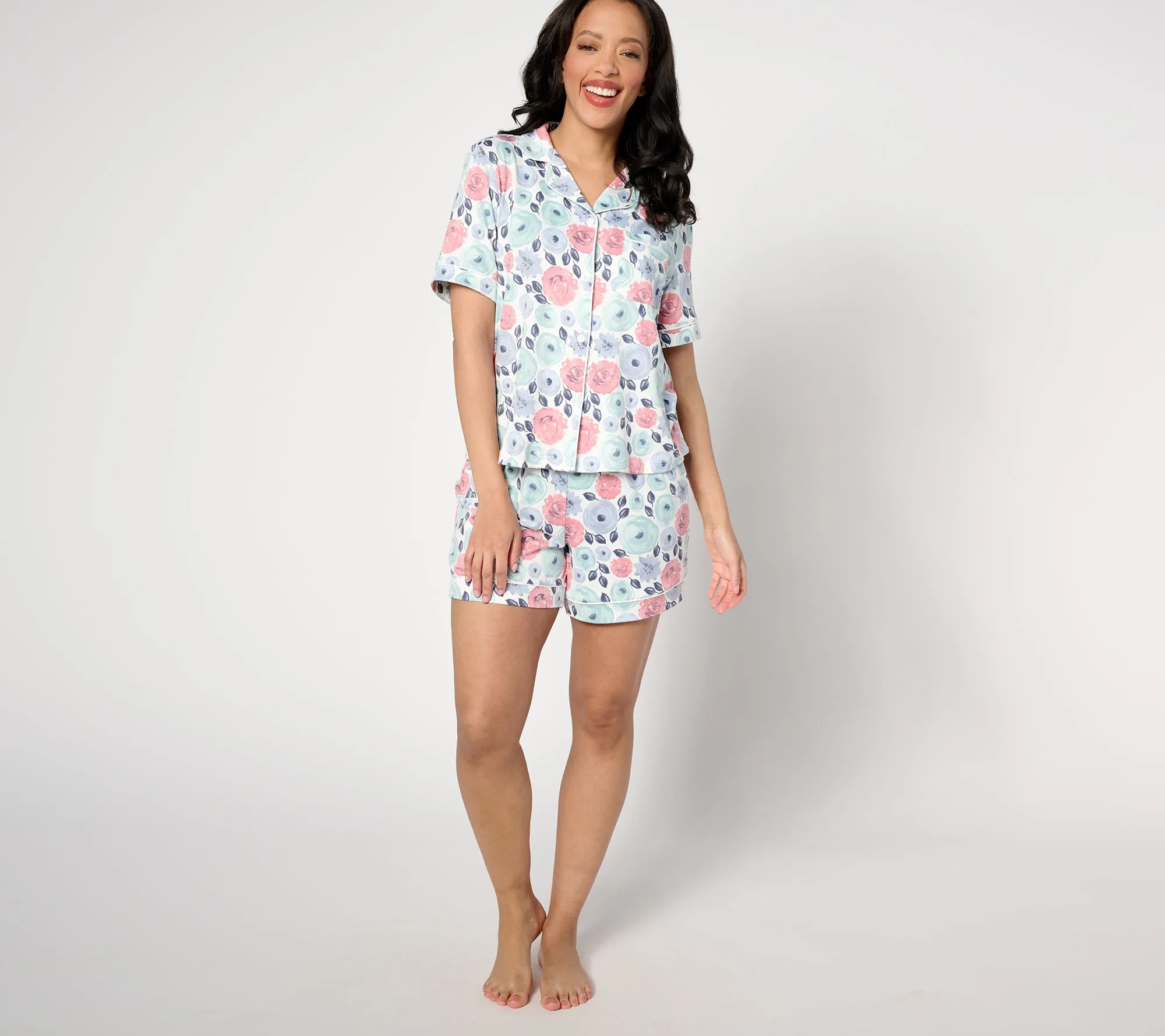 Berkshire Homewear Silky Smooth Notch Collar Pajama Set