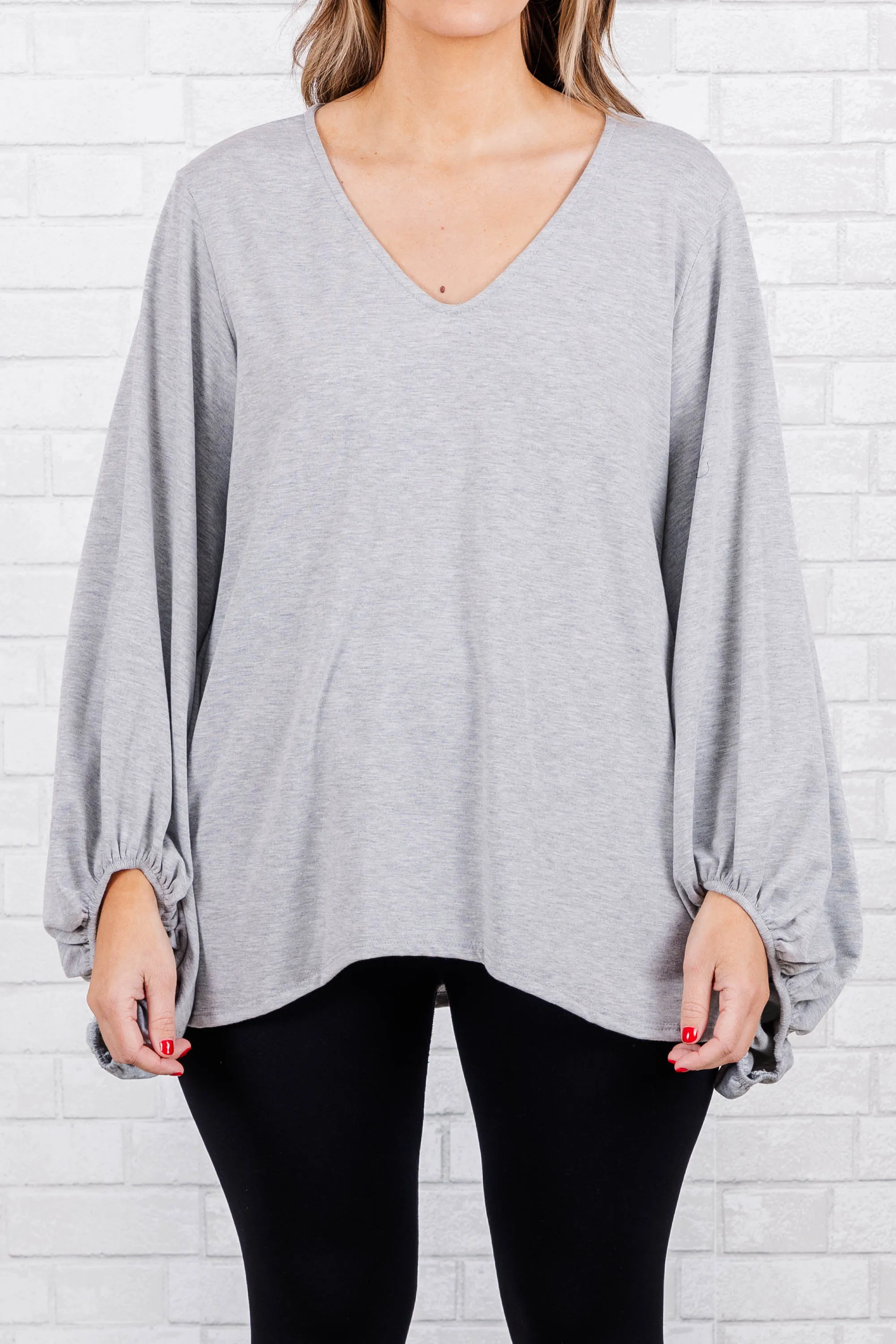 Bittersweet Memories Top, Heather Grey