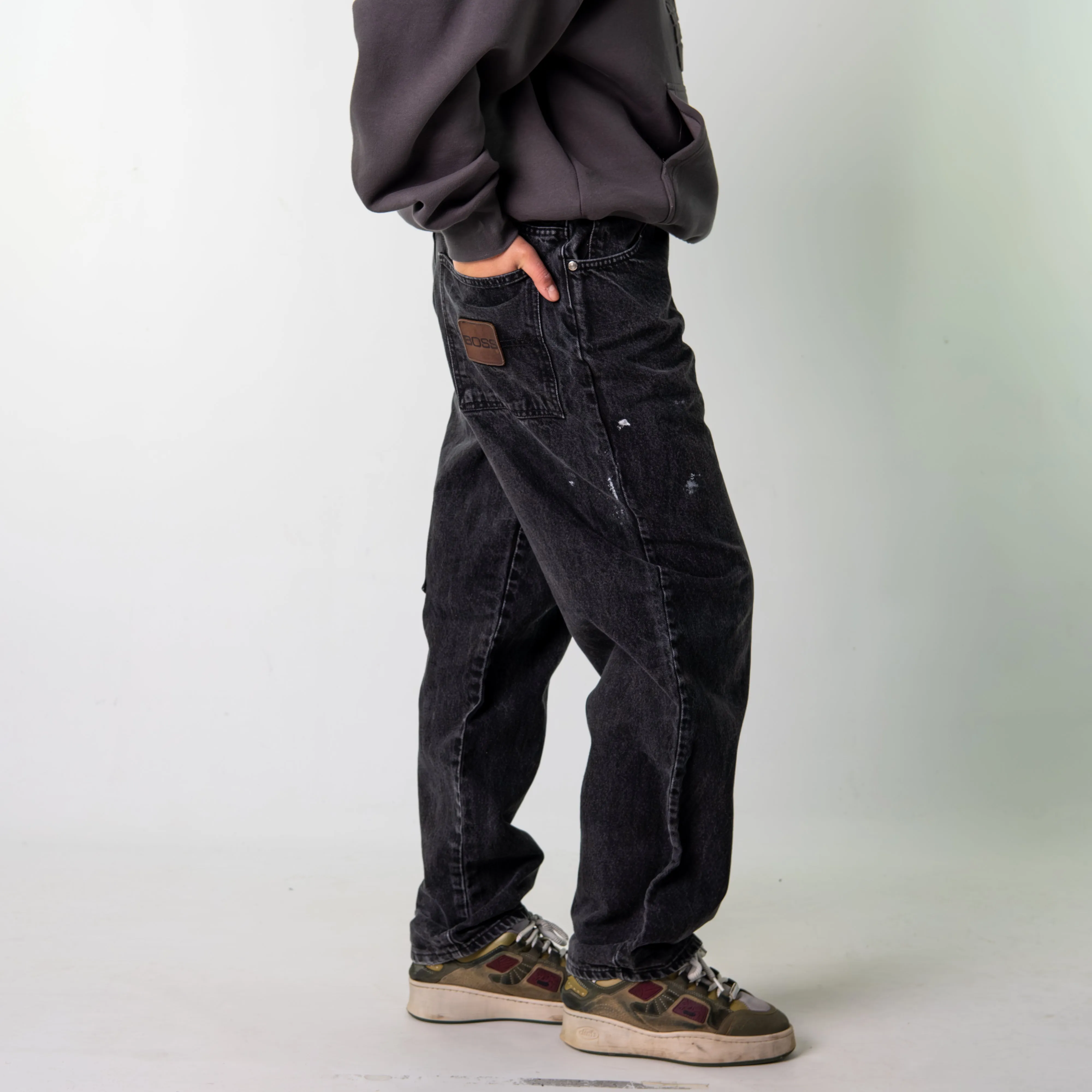 Black 90s Hugo Boss  Cargo Skater Trousers Pants Jeans (30x33)