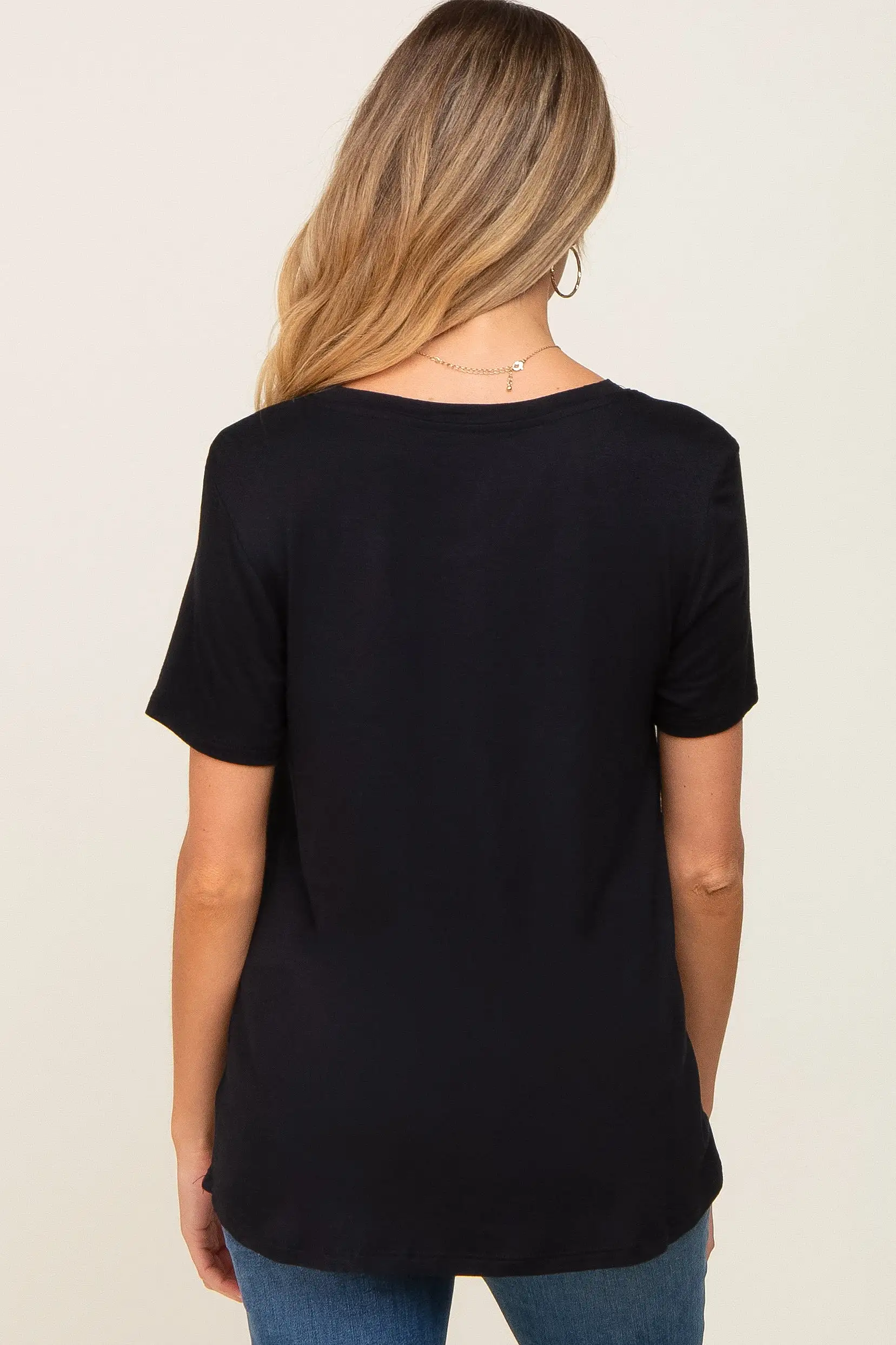 Black Basic Maternity Tee