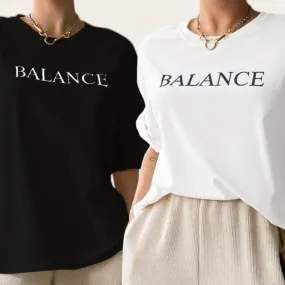 BLK Balance Printed Drop Shoulder Loose Tee Top