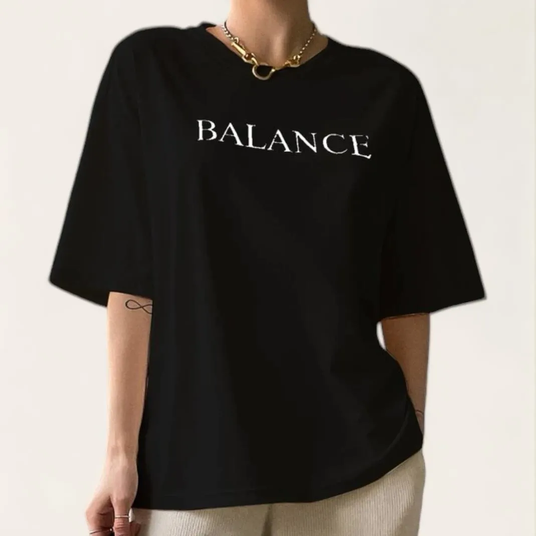 BLK Balance Printed Drop Shoulder Loose Tee Top