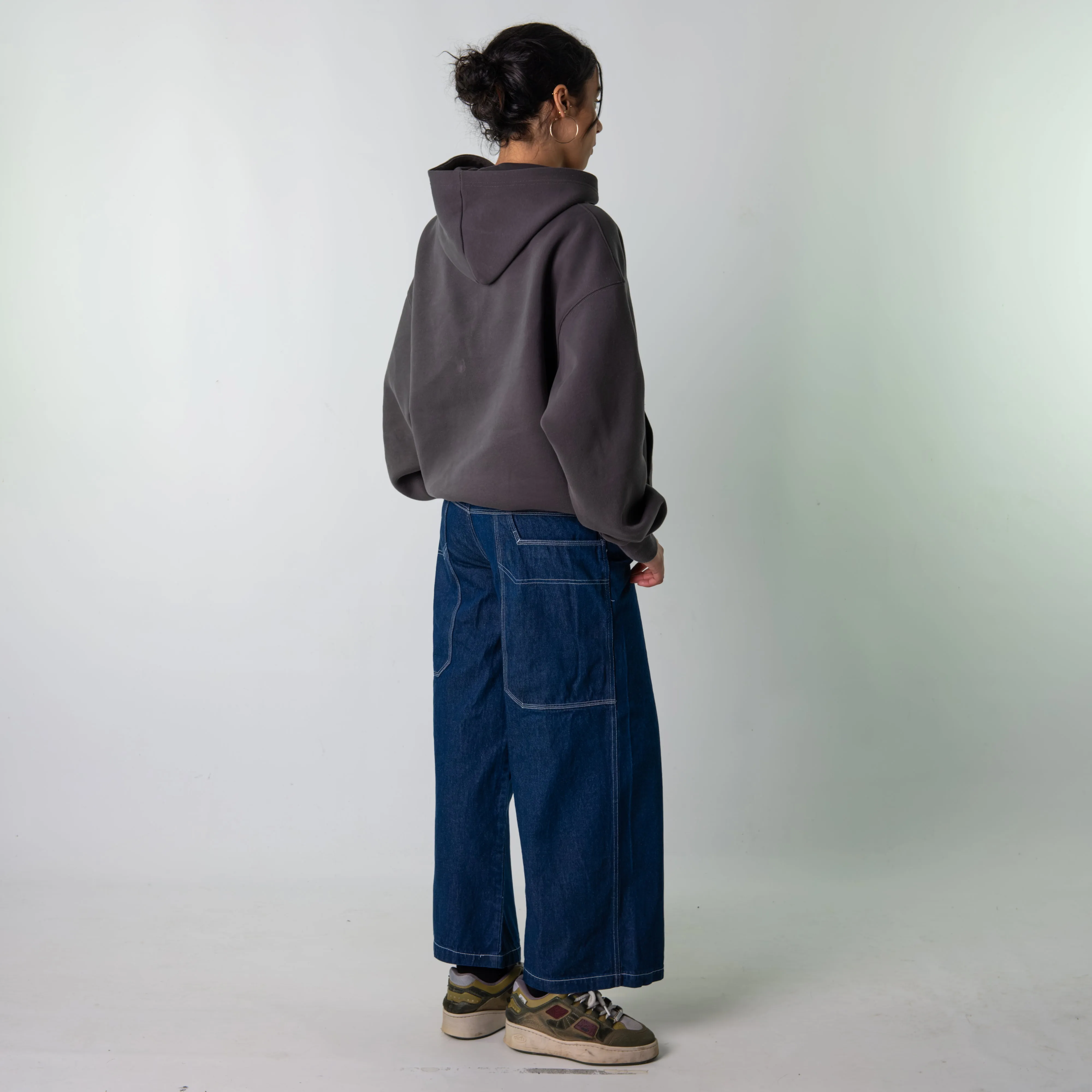 Blue Denim 90s Baggy Hip Hop  Cargo Skater Trousers Pants Jeans (28x29)