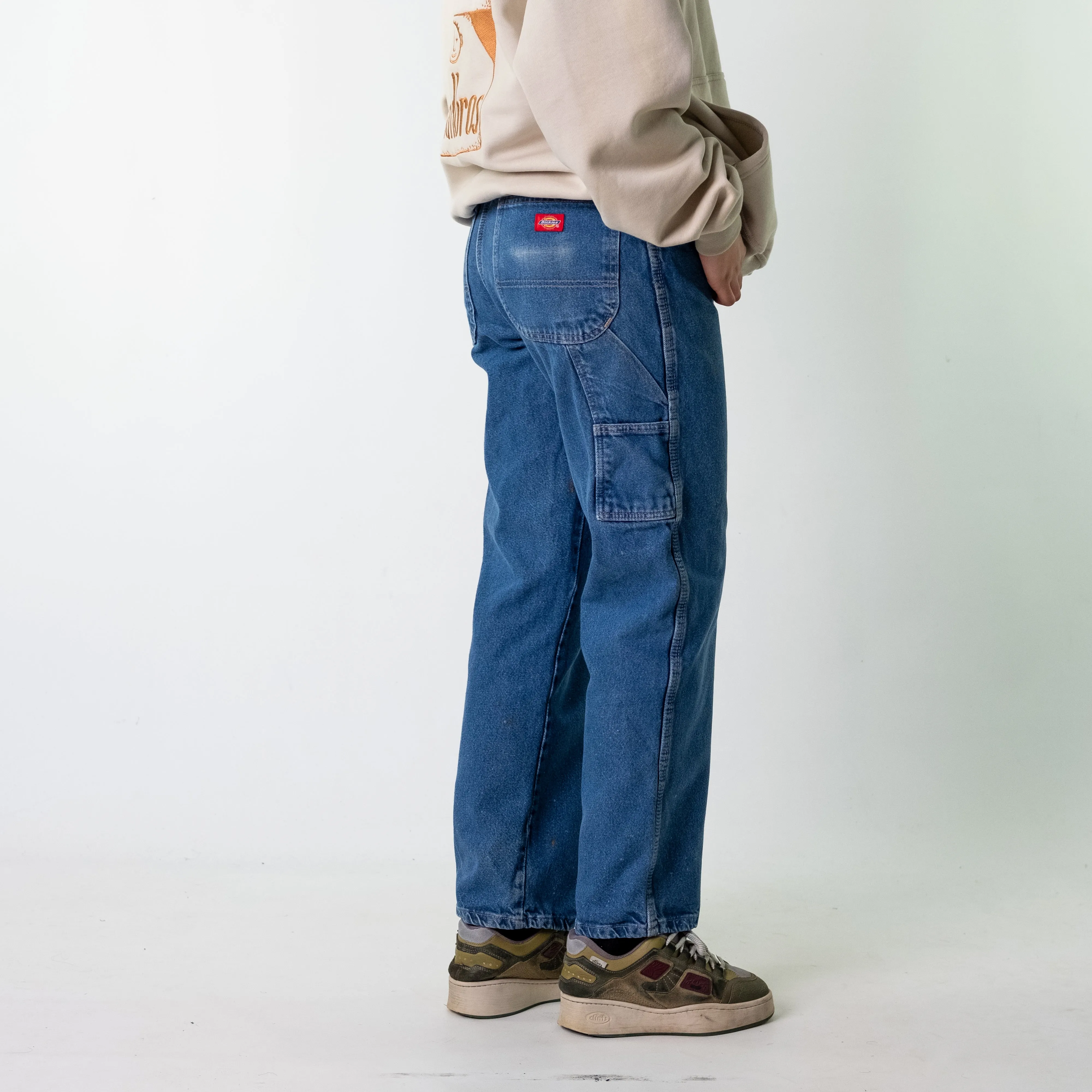 Blue Denim 90s Dickies  Cargo Skater Trousers Pants Jeans (32x31)