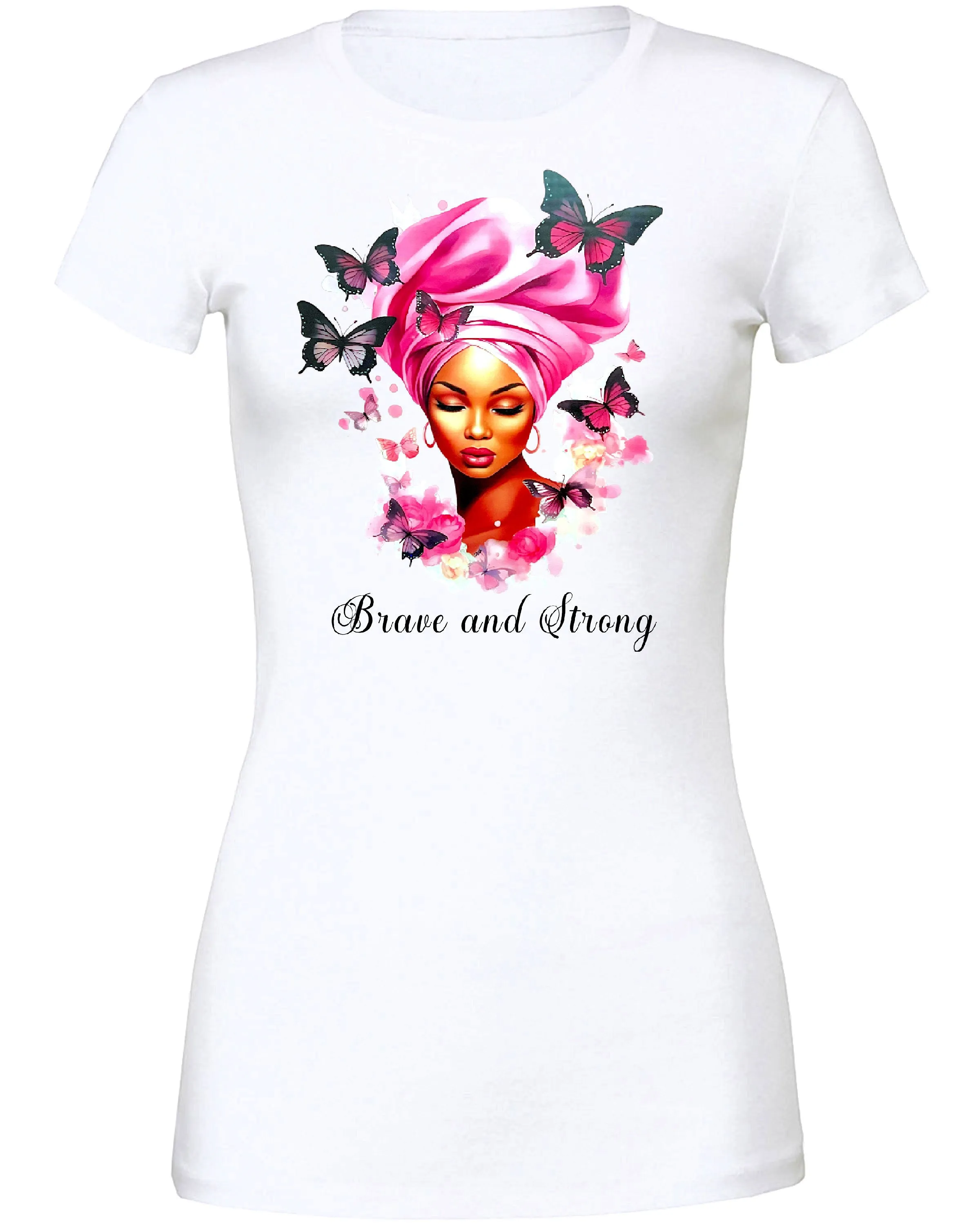 Brave & Strong Breast Cancer Awareness Tee