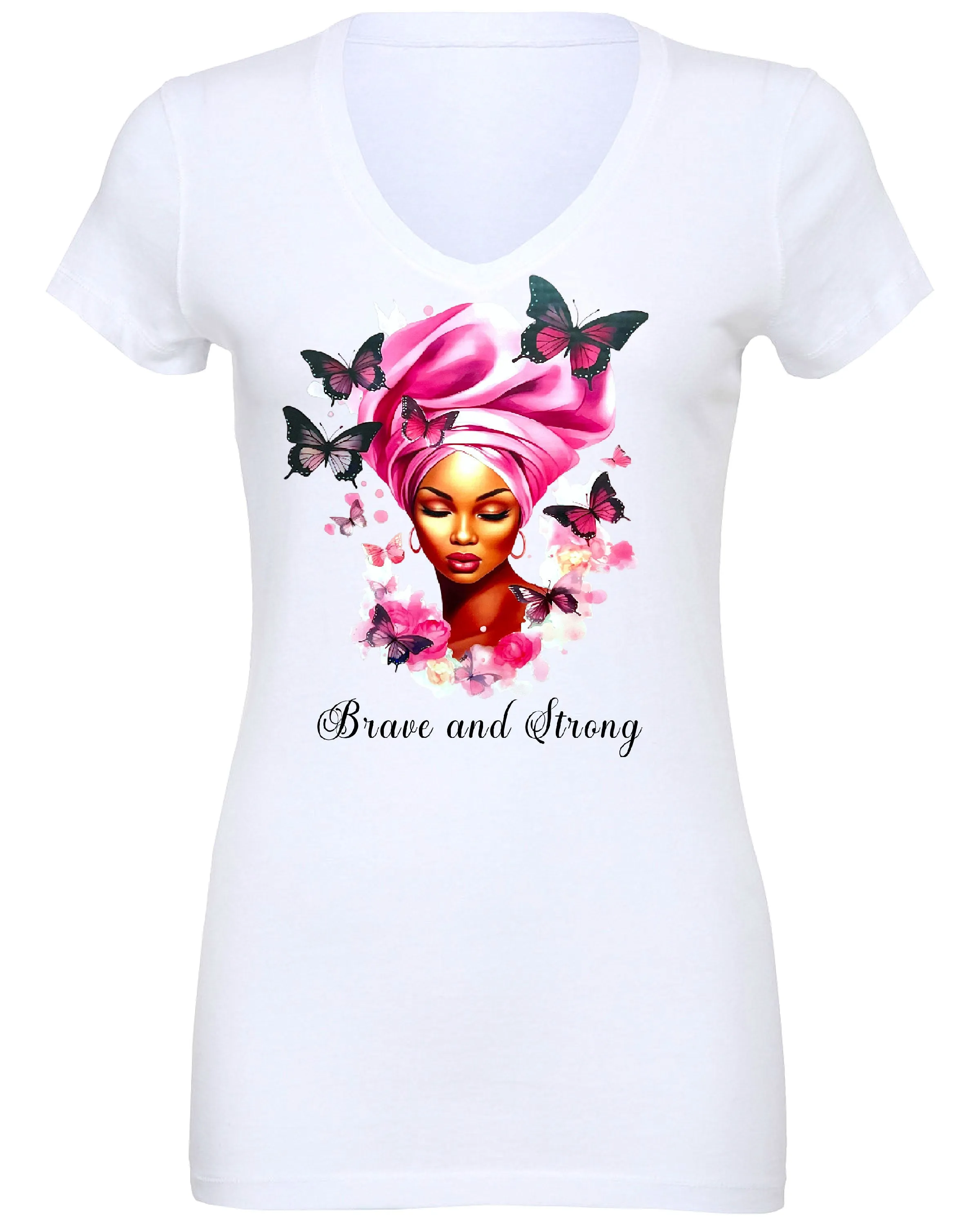 Brave & Strong Breast Cancer Awareness Tee