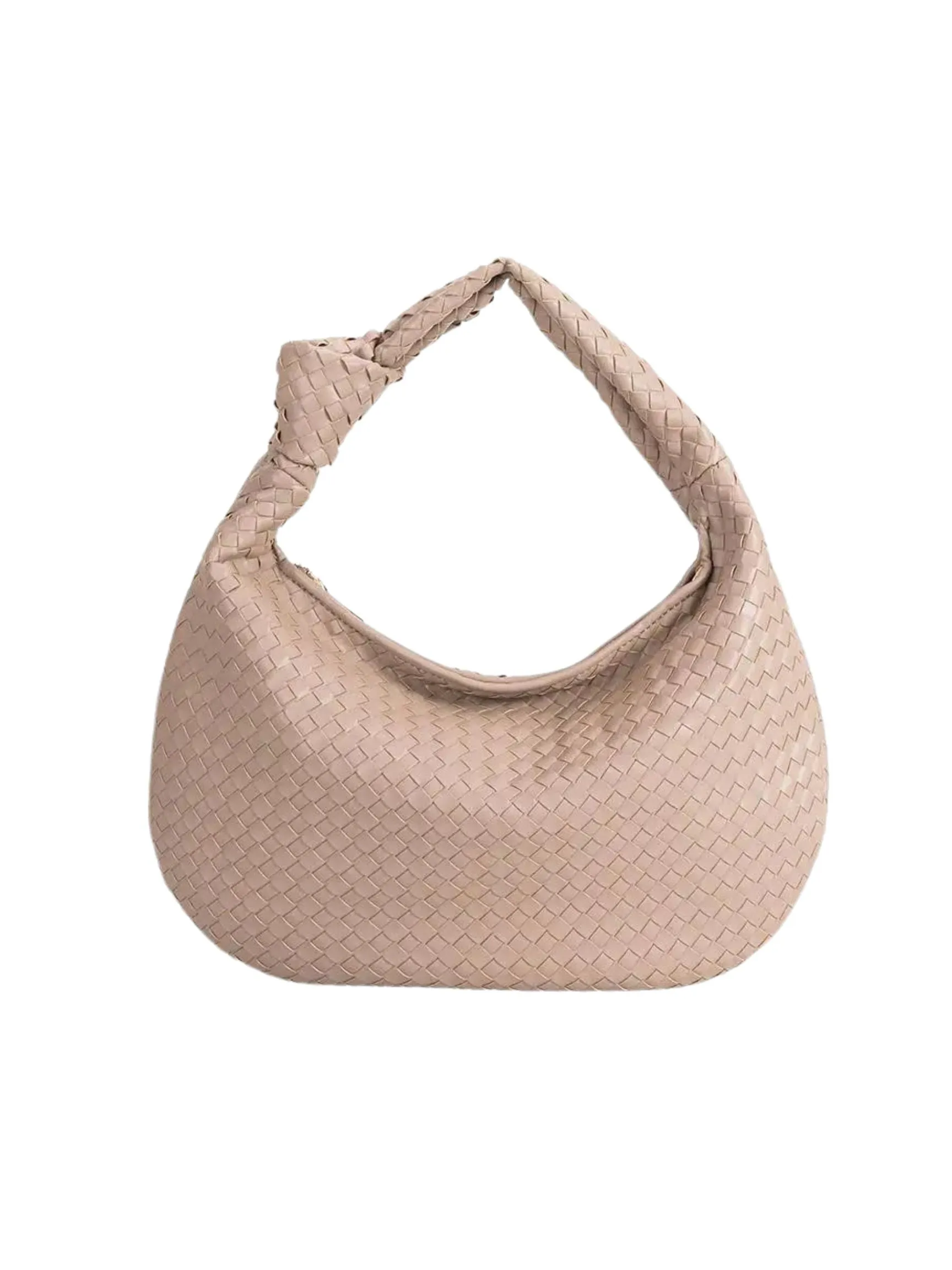 Brigitte Recycled Vegan Shoulder Bag - Nude