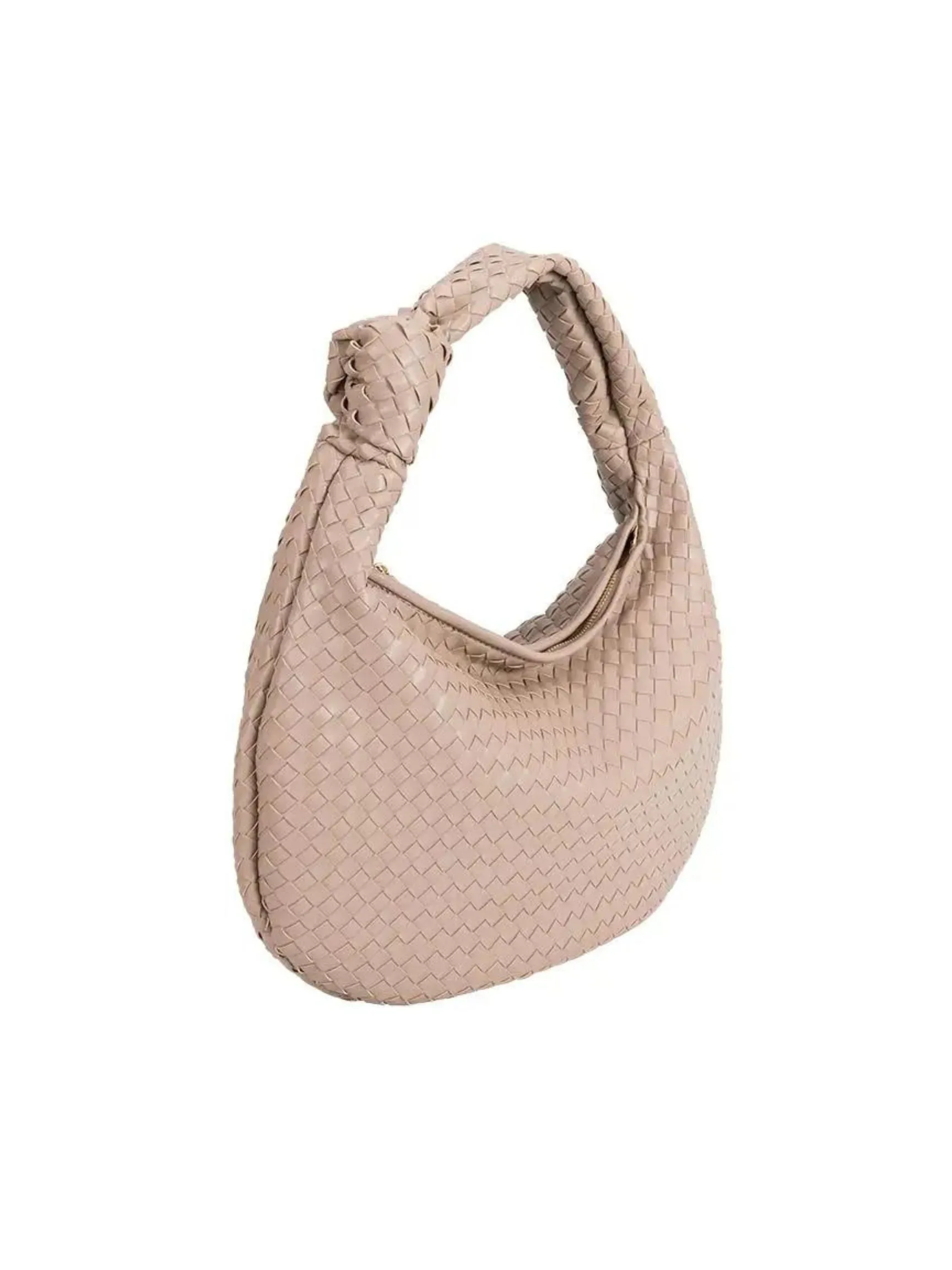 Brigitte Recycled Vegan Shoulder Bag - Nude