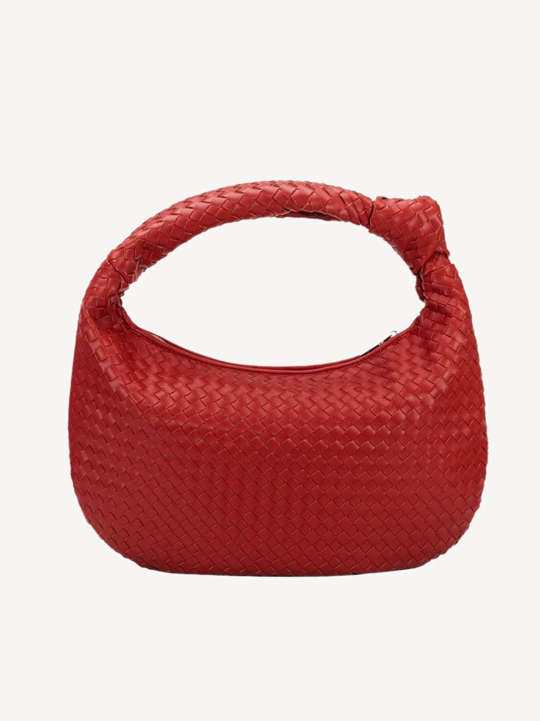 Brigitte Recycled Vegan Shoulder Bag - Red