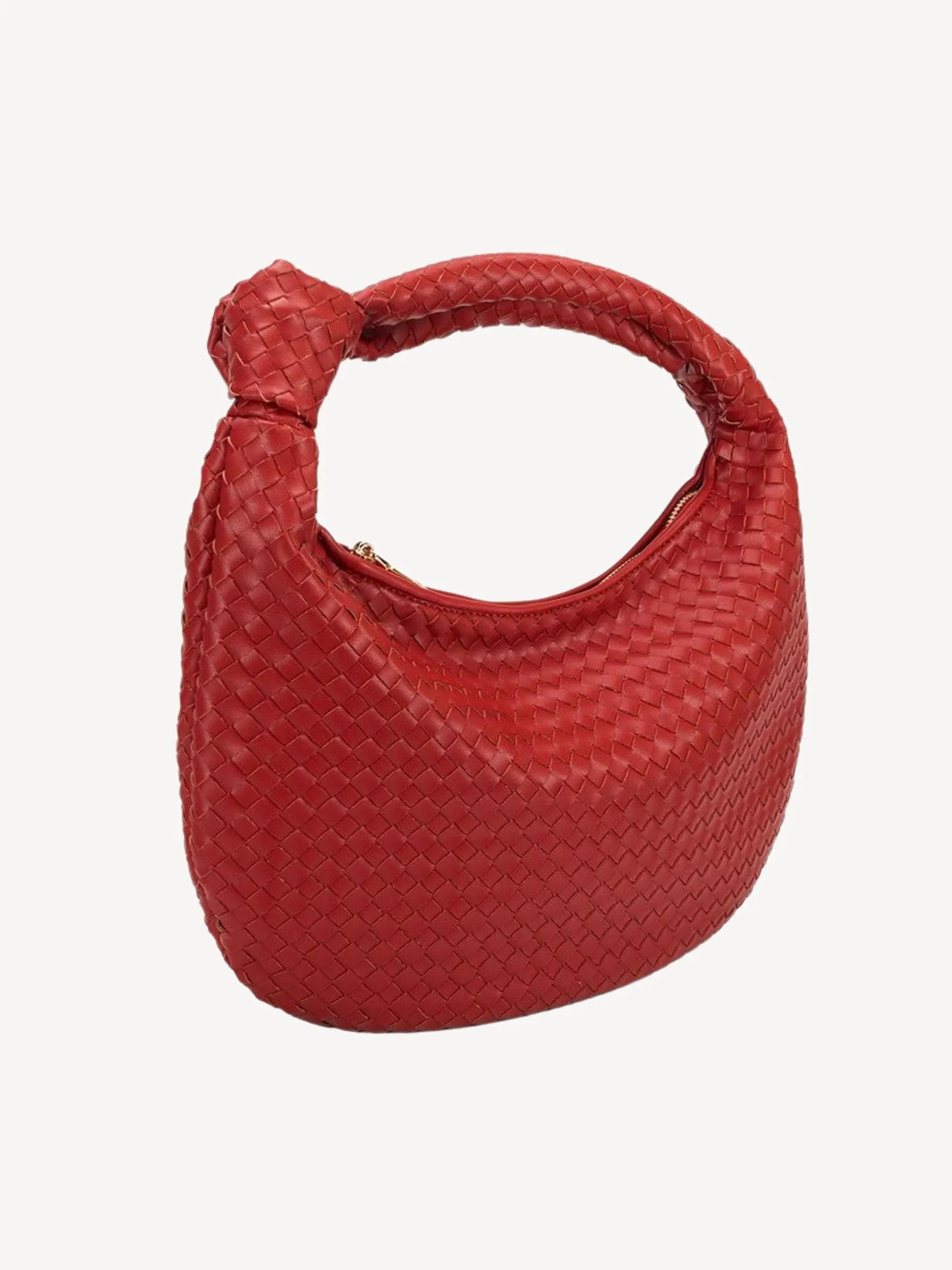 Brigitte Recycled Vegan Shoulder Bag - Red