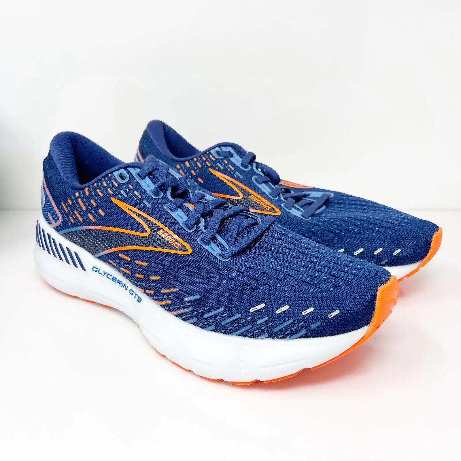 Brooks Mens Glycerin GTS 20 1103831D444 Blue Running Shoes Sneakers Size 8.5 D