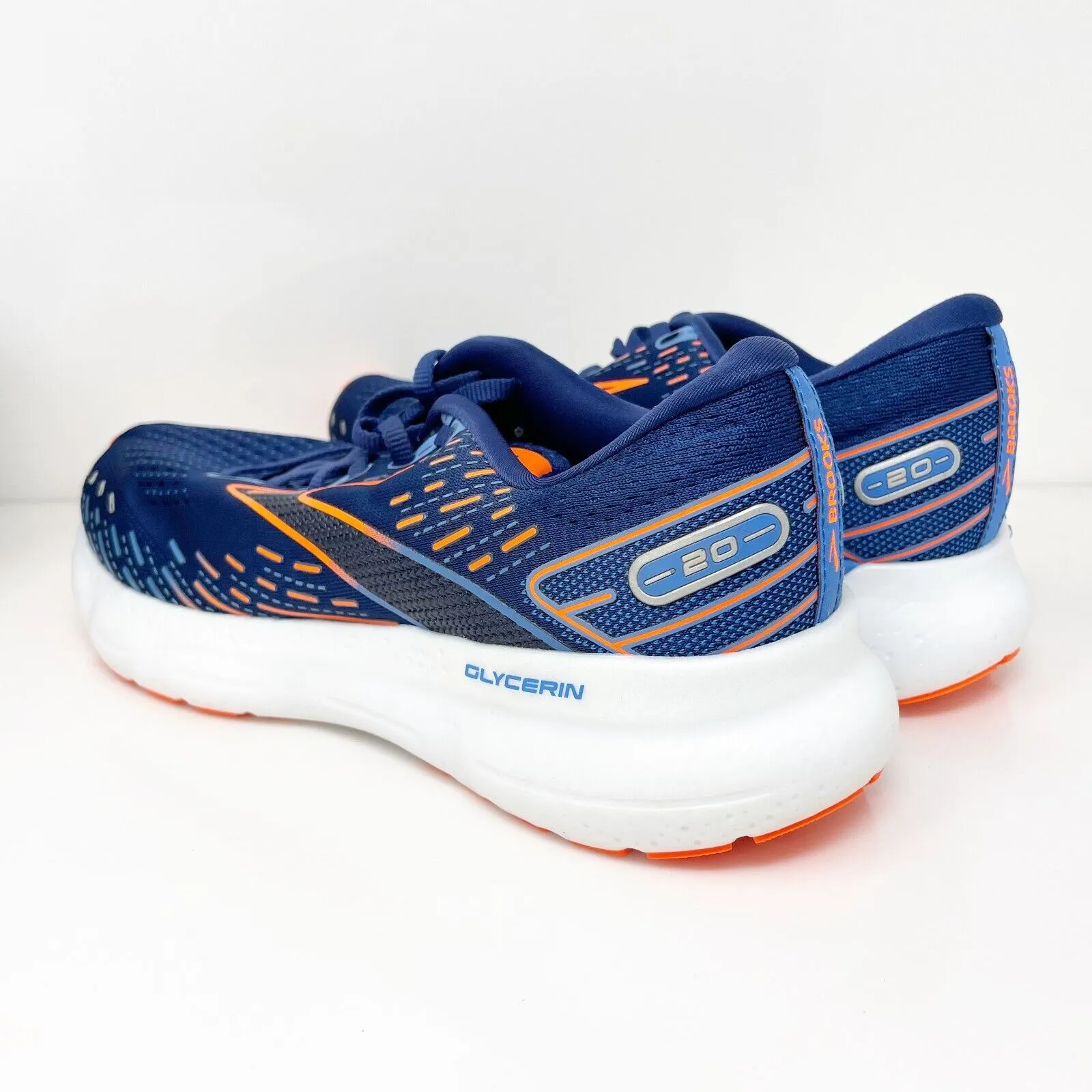 Brooks Mens Glycerin GTS 20 1103831D444 Blue Running Shoes Sneakers Size 8.5 D