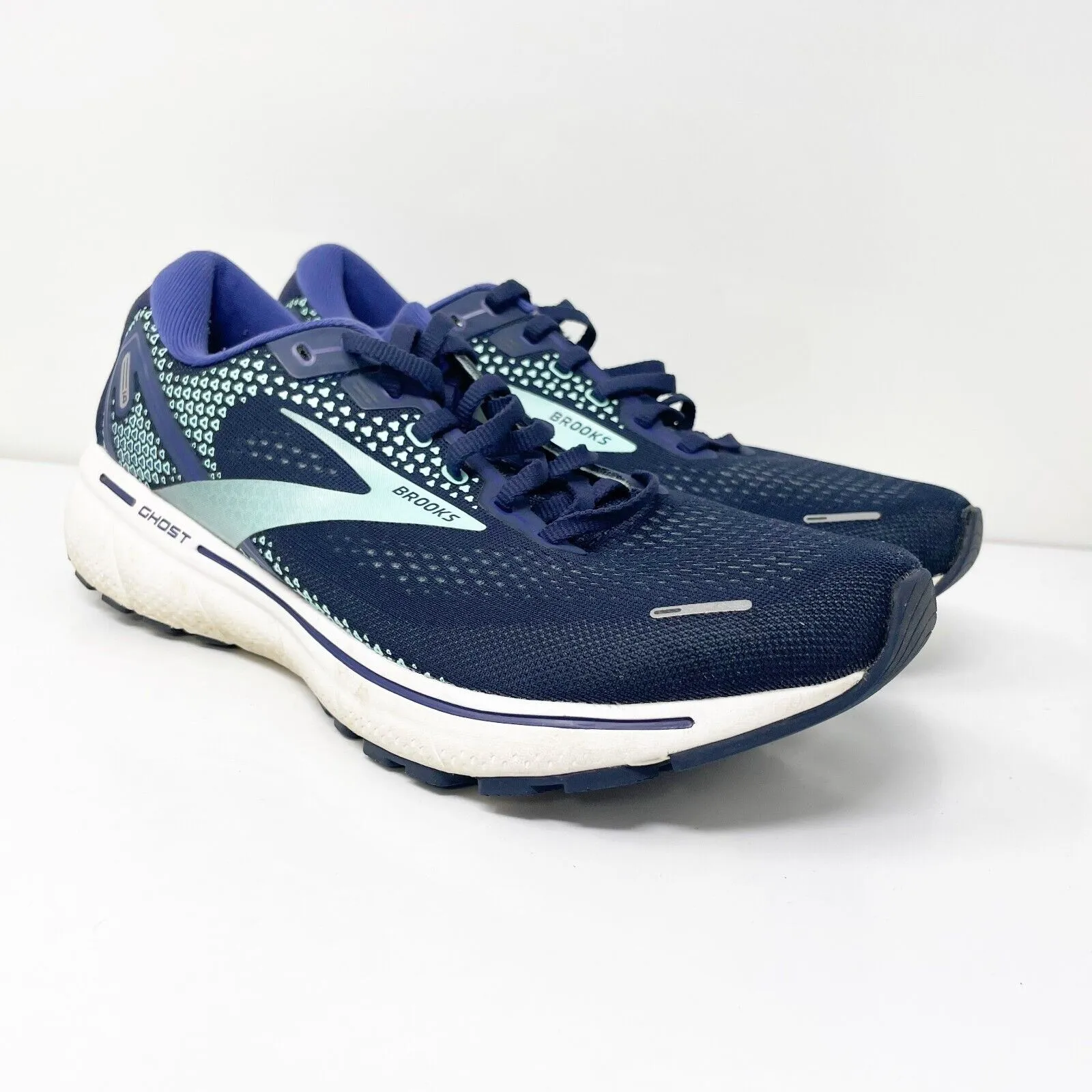 Brooks Womens Ghost 14 1203561B446 Blue Running Shoes Sneakers Size 11.5 B