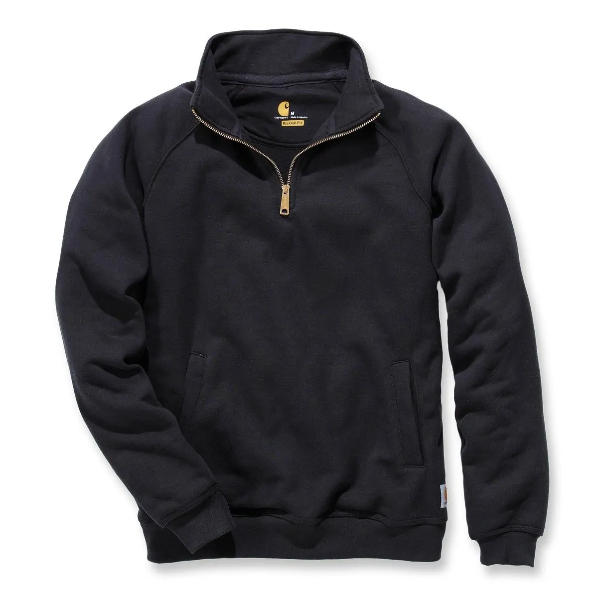 Carhartt K503 Midweight Quarter Zip Mock Neck Sweatshirt - Black