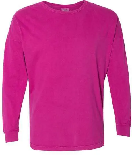 Comfort Colors Garment-Dyed Drop-Shoulder Long Sleeve T-Shirt