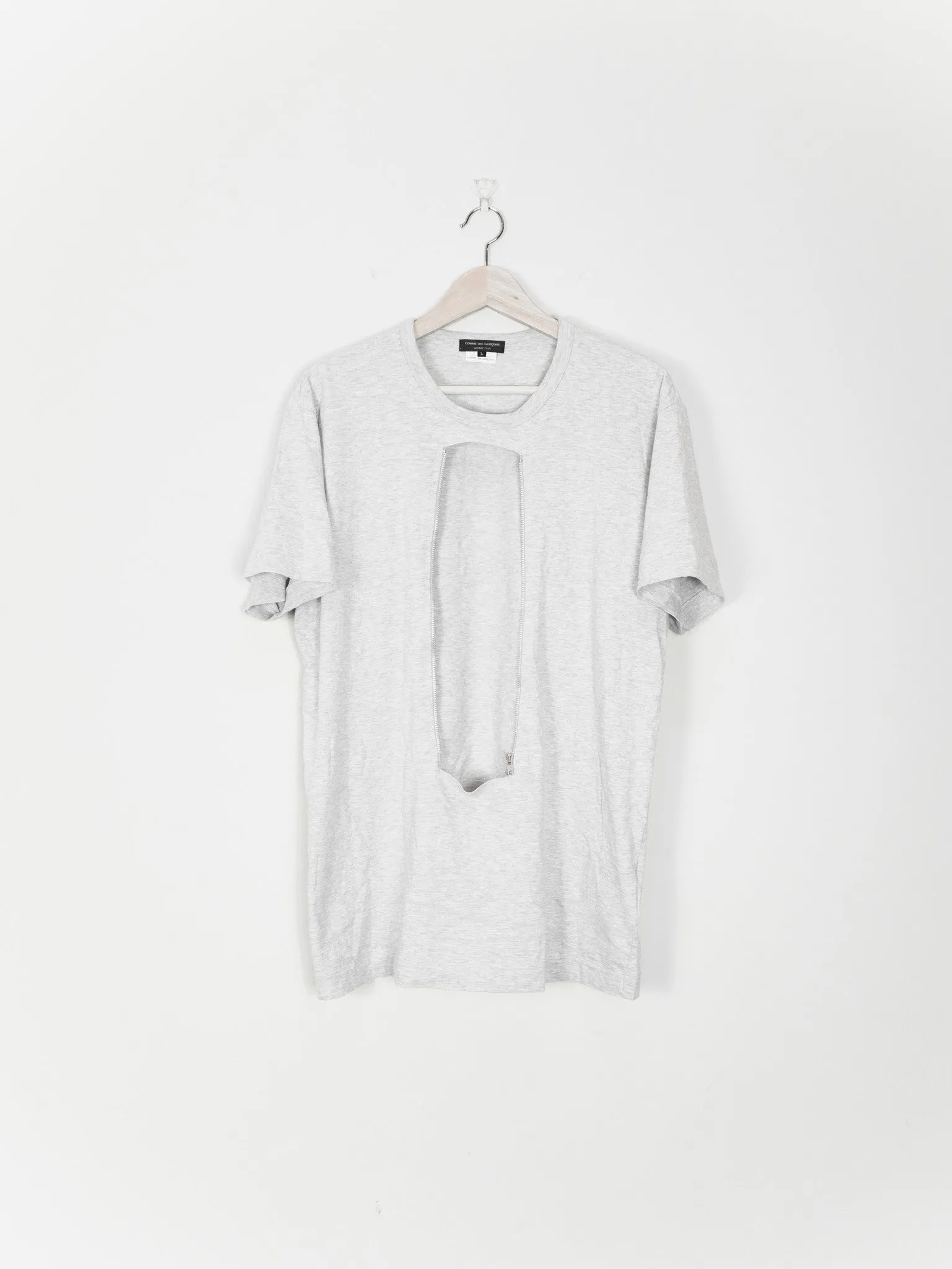 Comme des Garons Homme Plus Cutout Zipper Tee