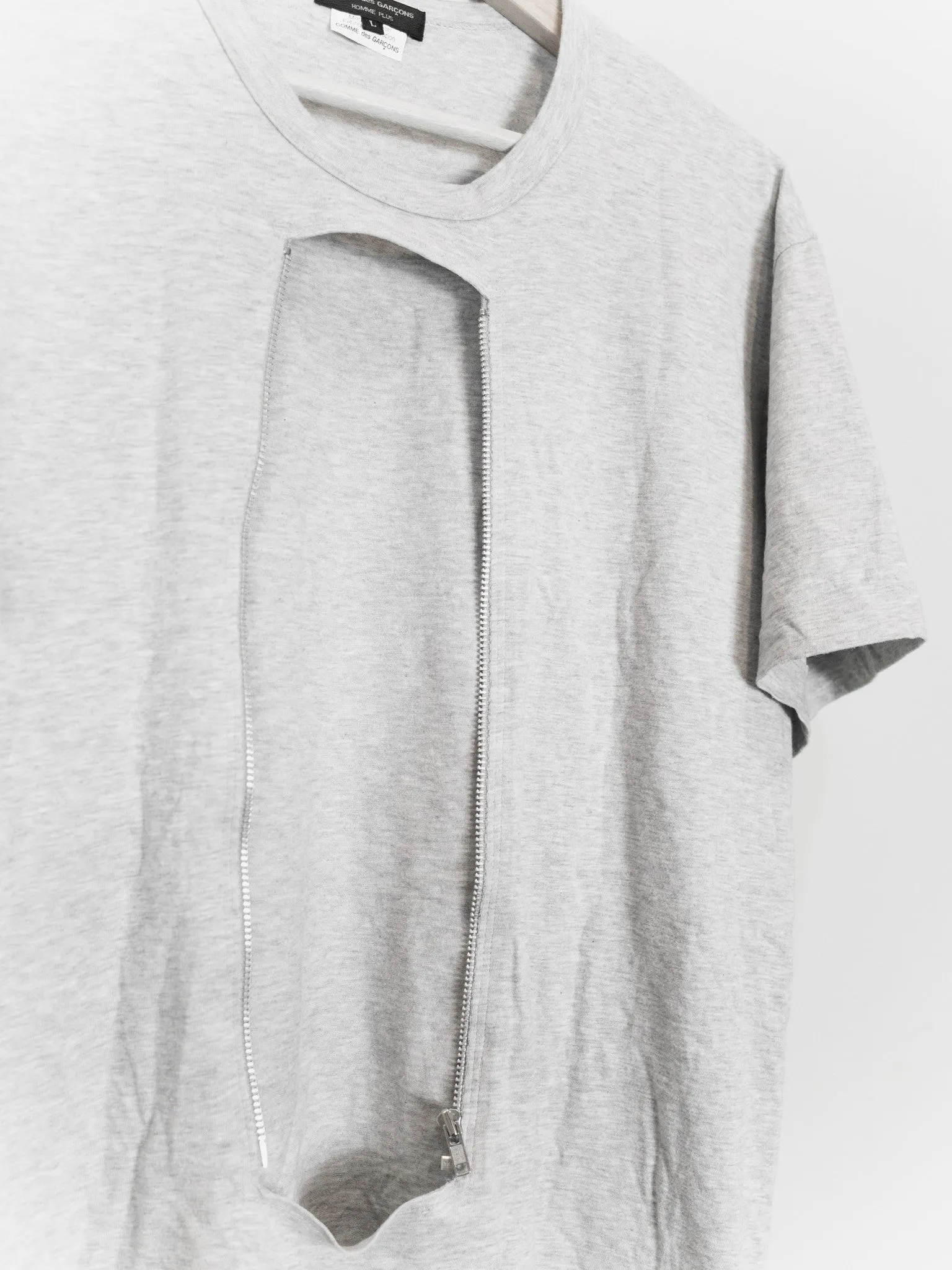 Comme des Garons Homme Plus Cutout Zipper Tee