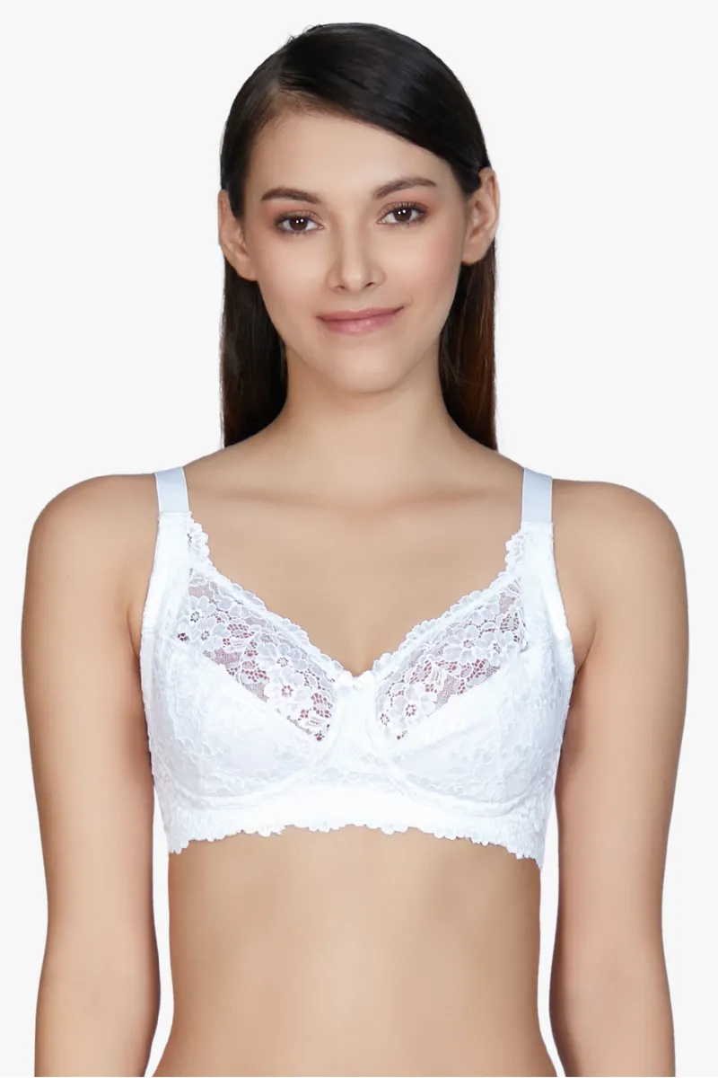 Cotton Lace Support Non-Wired Bra