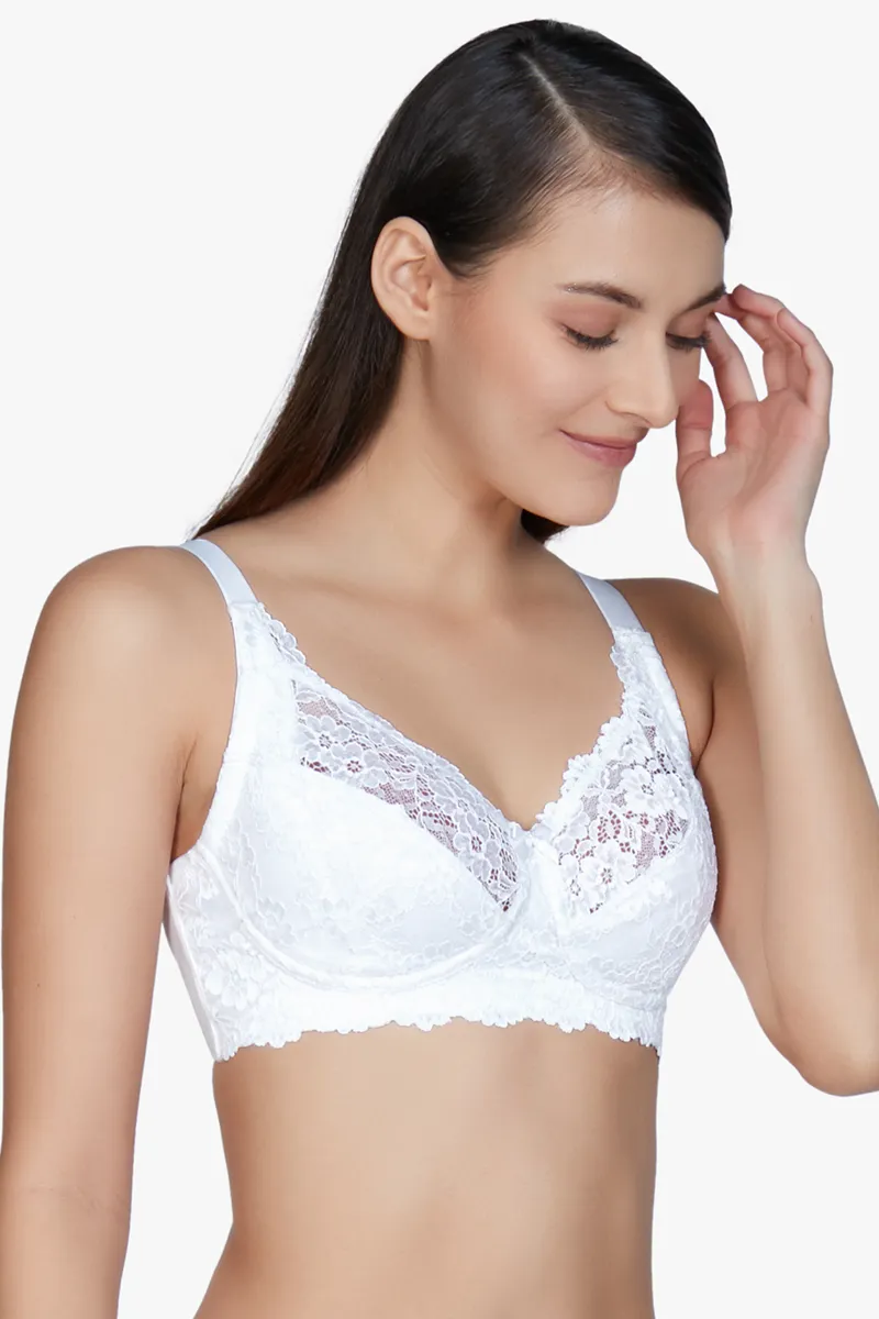 Cotton Lace Support Non-Wired Bra