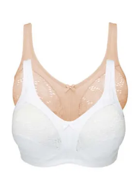 Cotton Traders Pack of 2 Maisy Non Wired Bra | Grattan