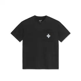 Cross Pocket Tee (Washed Black)