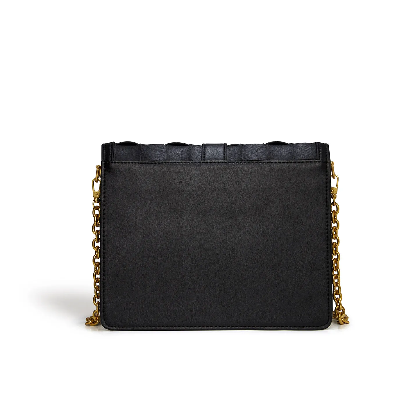 Daisy Black Vegan Shoulder & Crossbody Bag