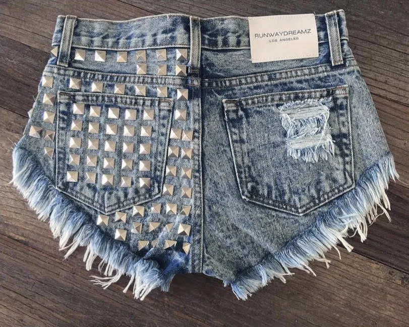 Dangers Acid Studded Babe Shorts