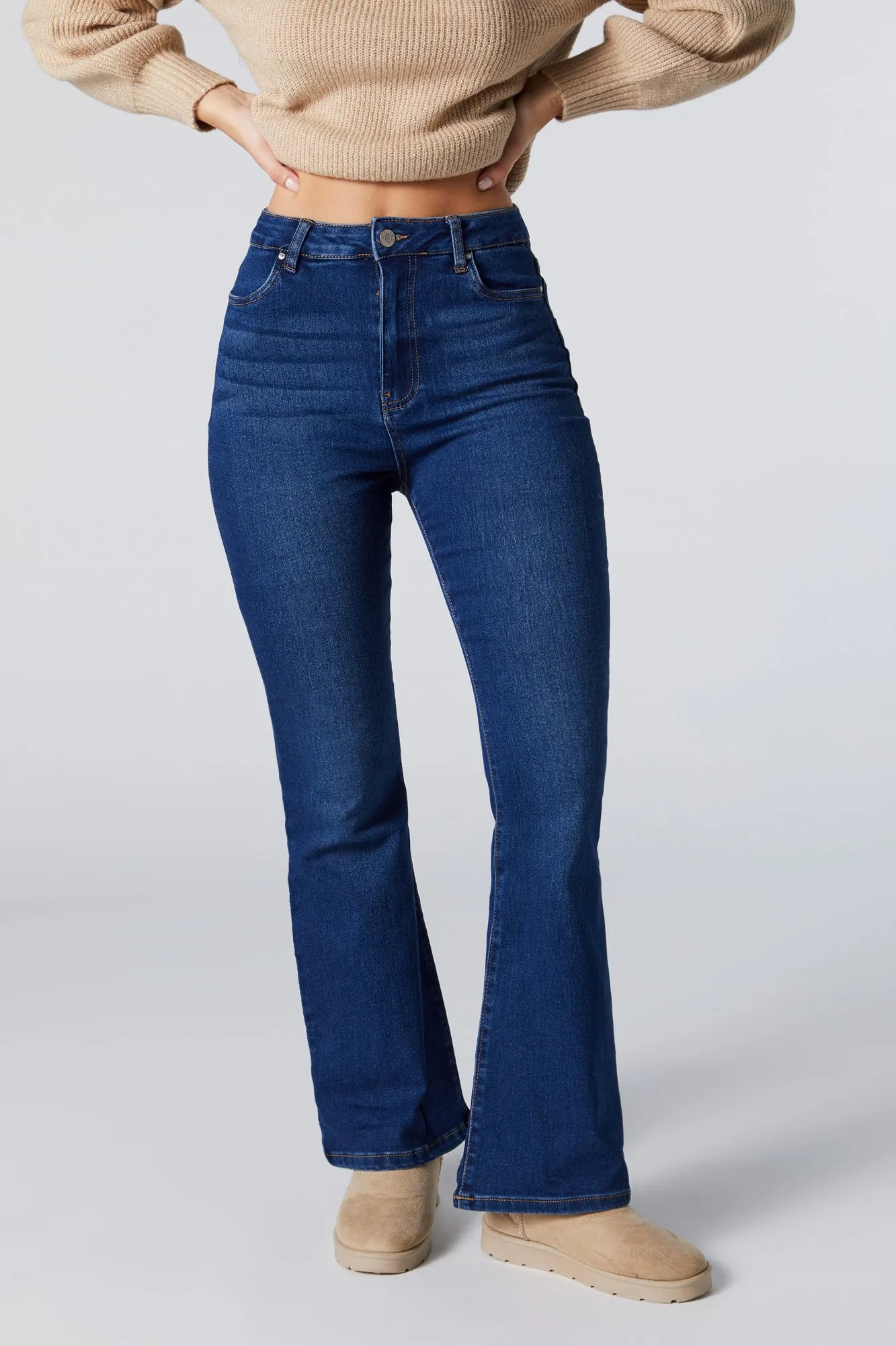 Dark Wash High Rise Flare Jean