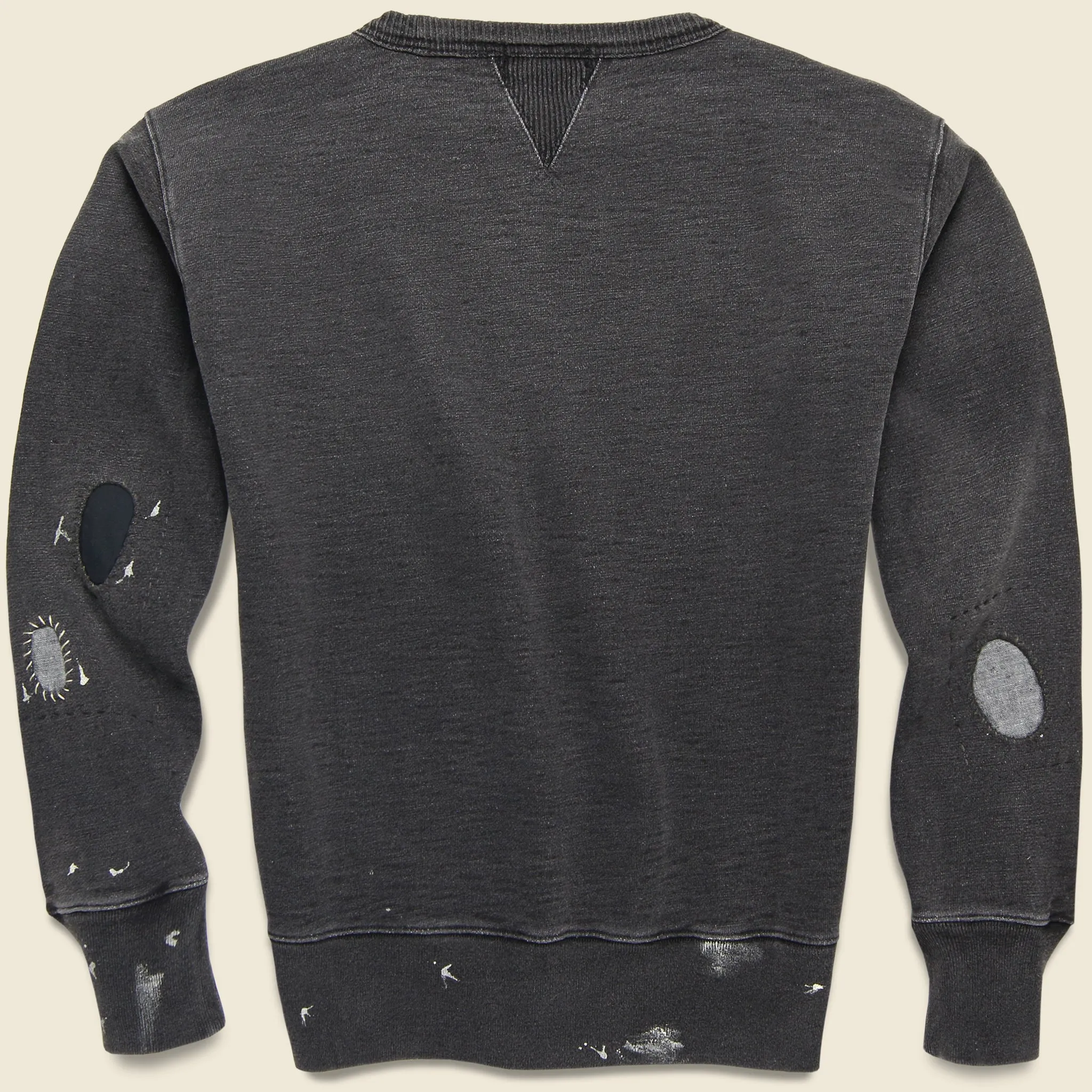 Distressed French Terry Sweatshirt - Sulphur Black