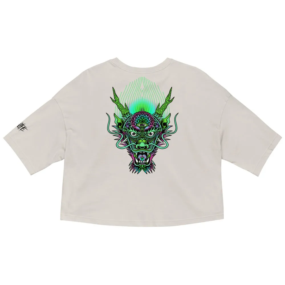 DRAGONS ONLY LOOSE DROP SHOULDER GRAPHIC CROP T