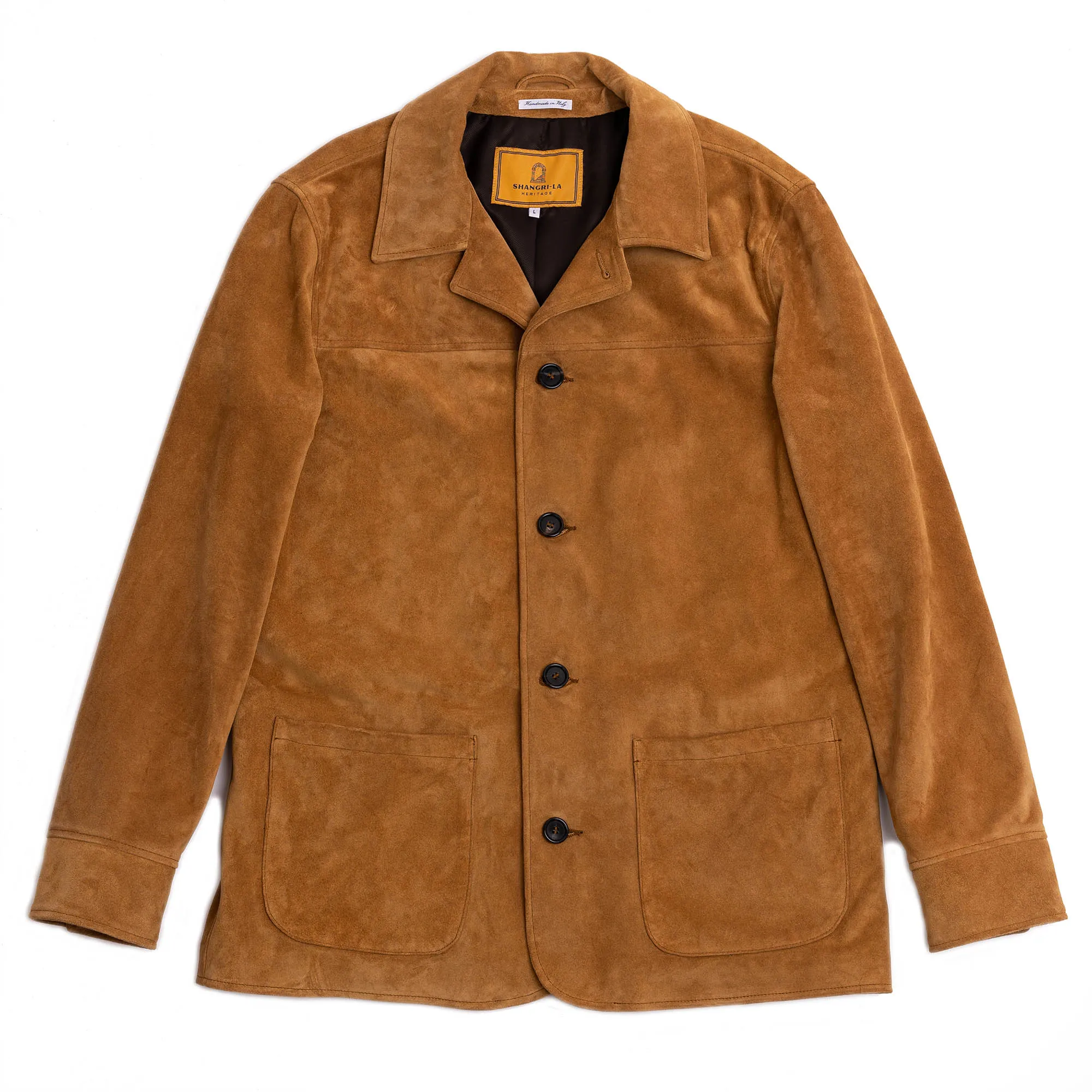 “Enzo” Sabbia Suede Car Coat - Shangri-la Heritage